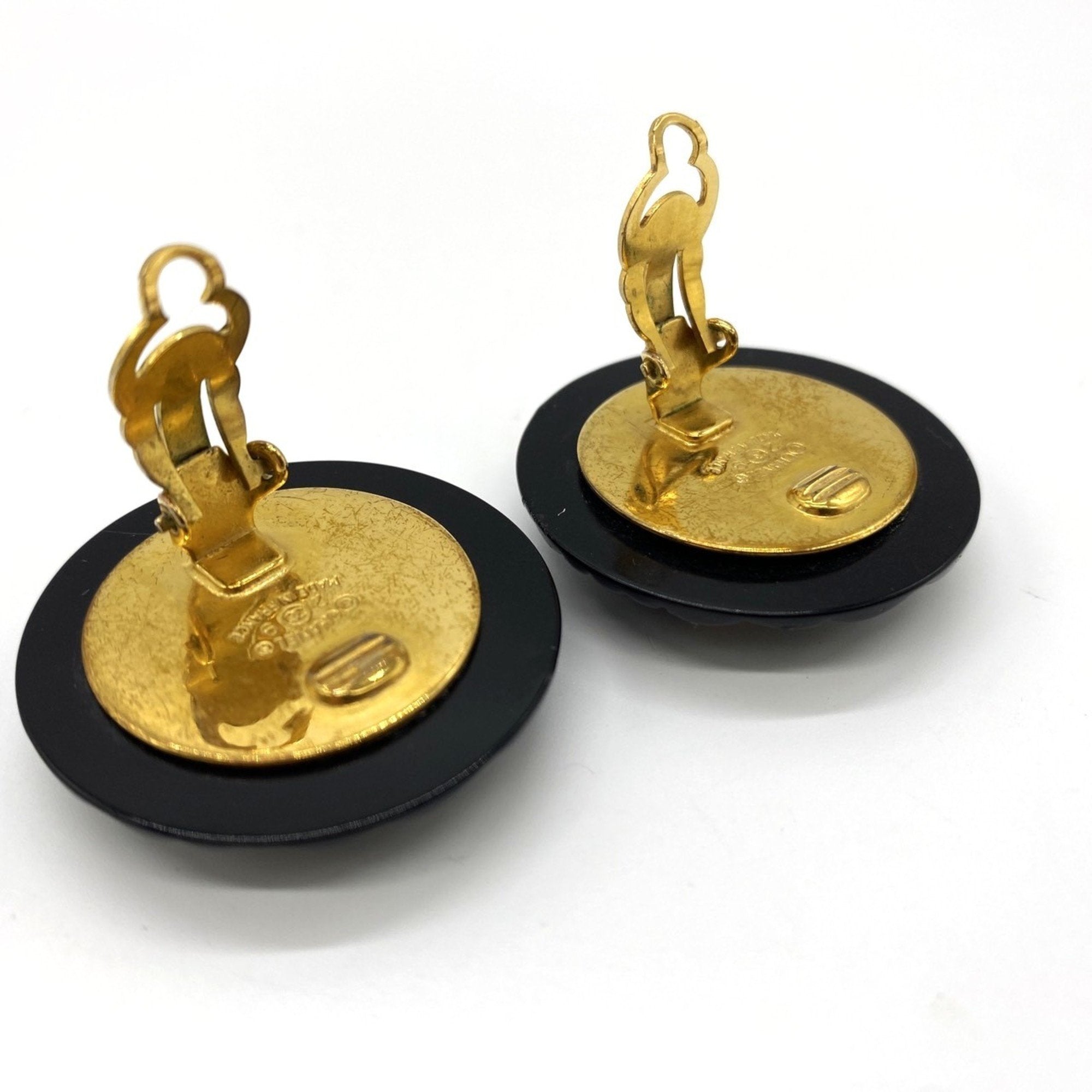 CC Logo Clip-On Earrings Metal
