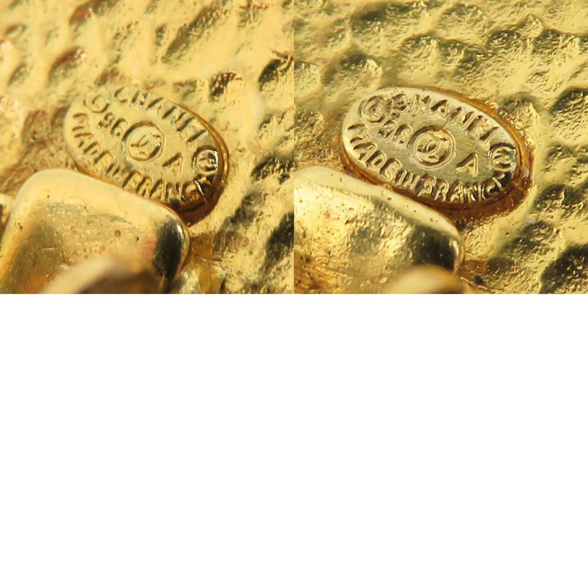 CC Logo Clip-On Earrings Gold-Tone Metal Gold-Tone Metal