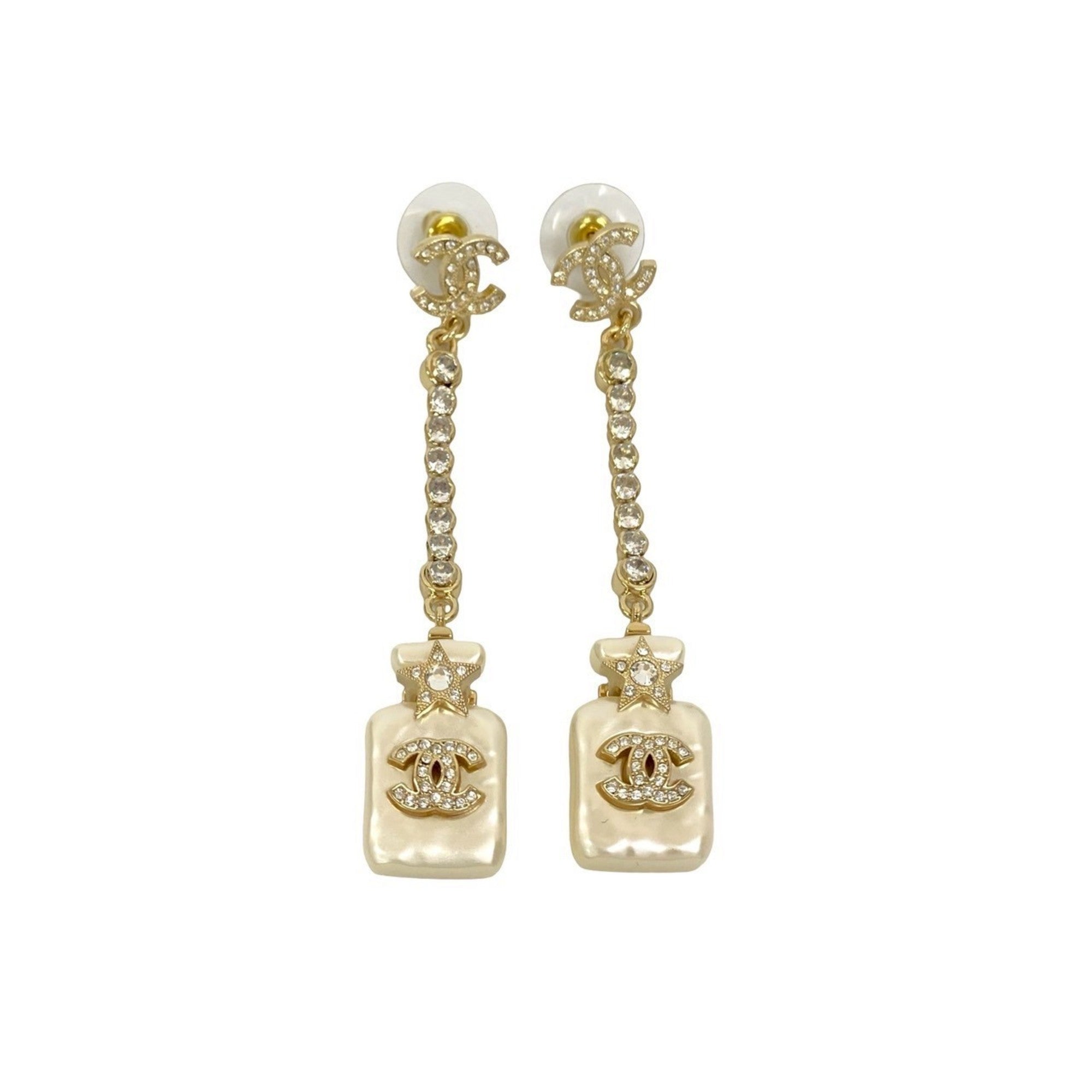 CC Logo Earrings Metal Gold-Tone Metal