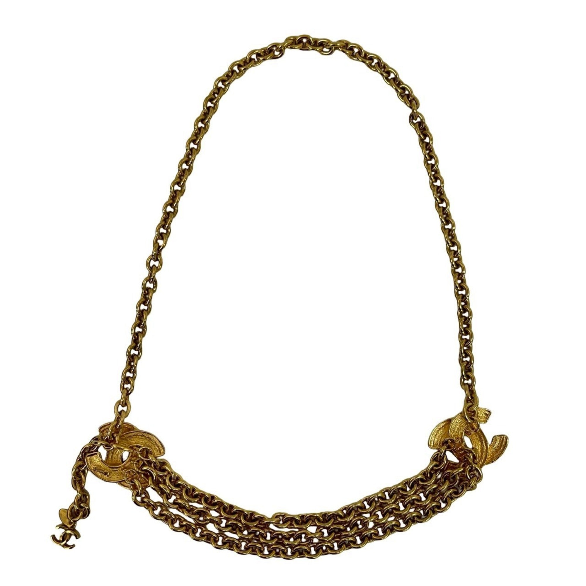 CC Logo Chain Pendant Necklace Metal