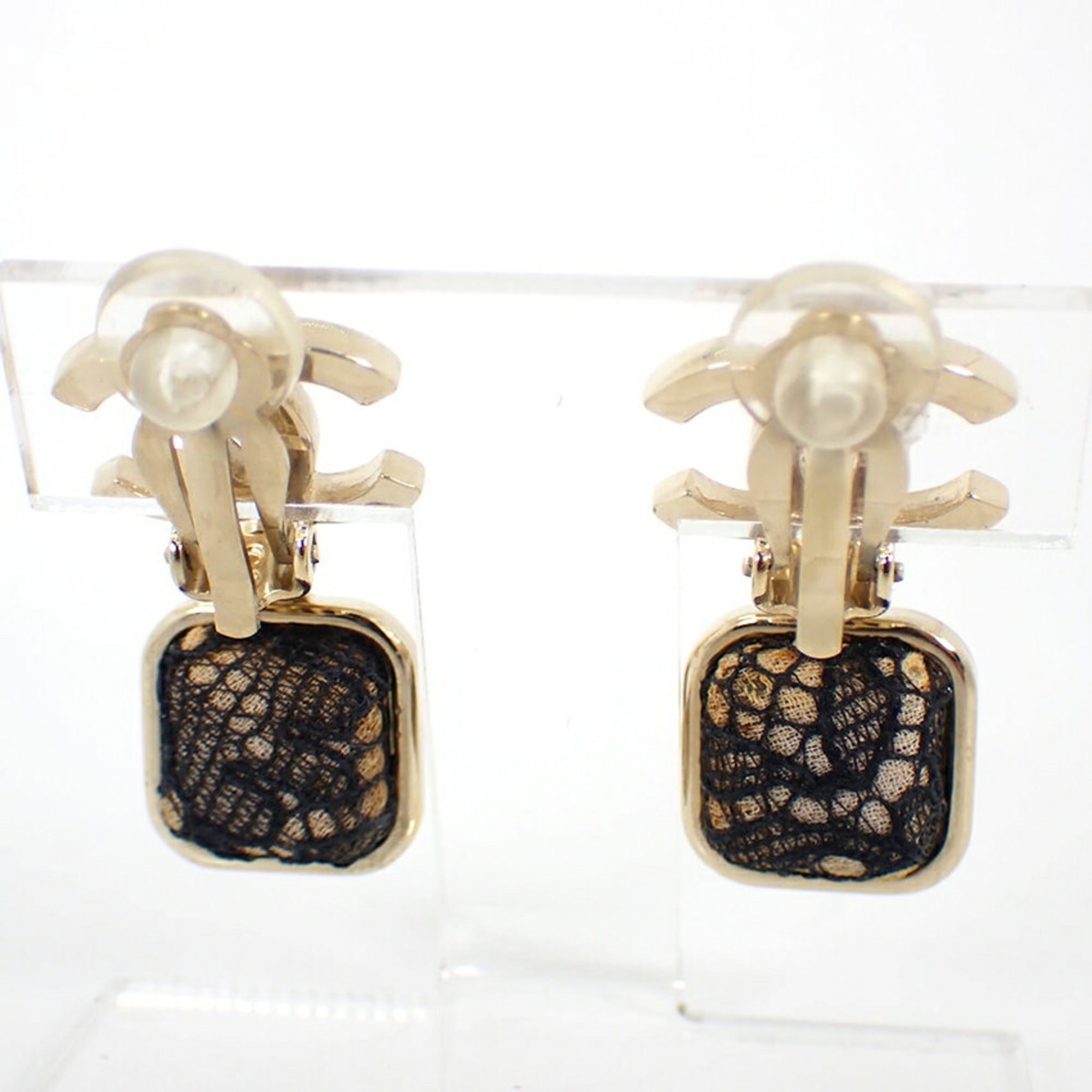 CC Logo Clip-On Earrings Metal