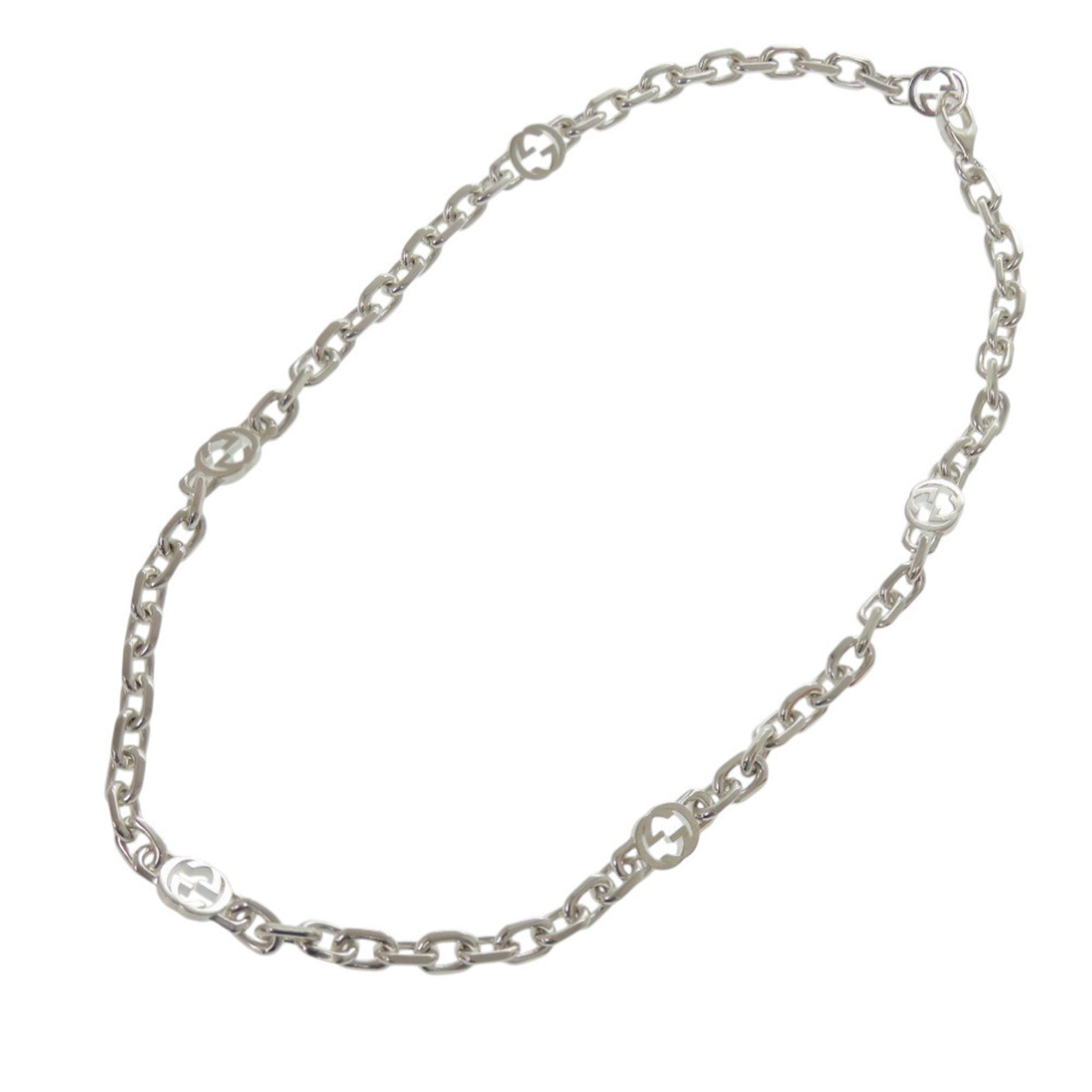Interlocking G Pendant Necklace Sterling Silver