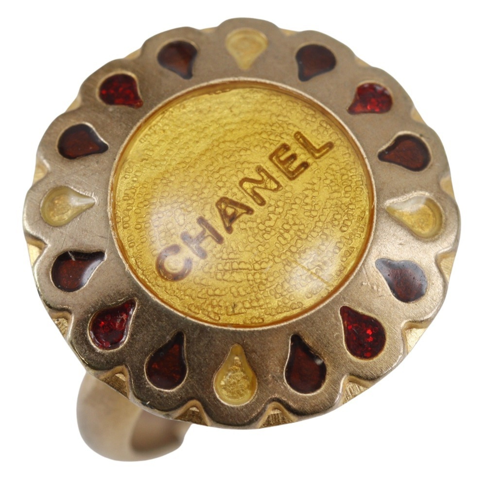 Flower Motif Ring Metal