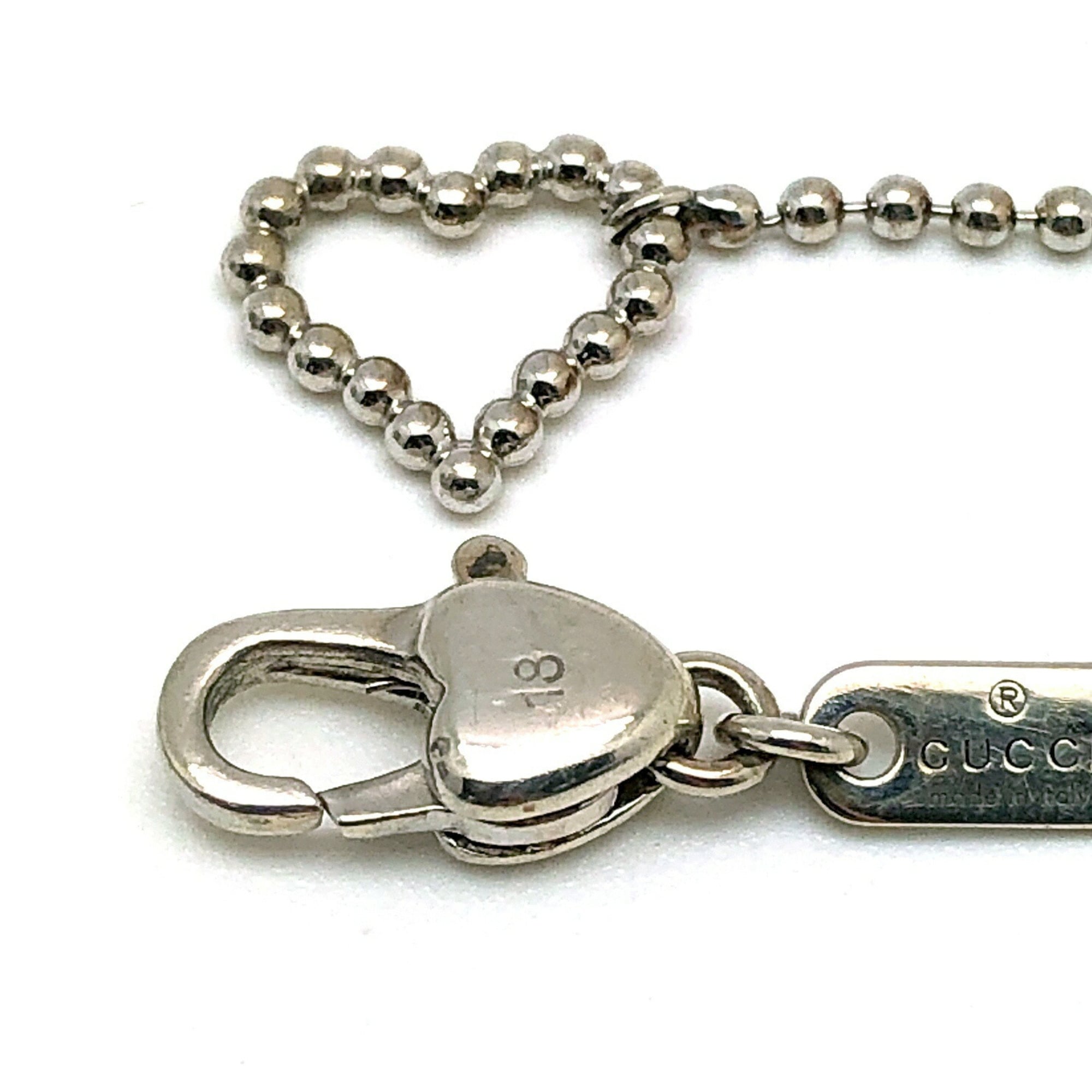 Ball Chain and Heart Bracelet Sterling Silver