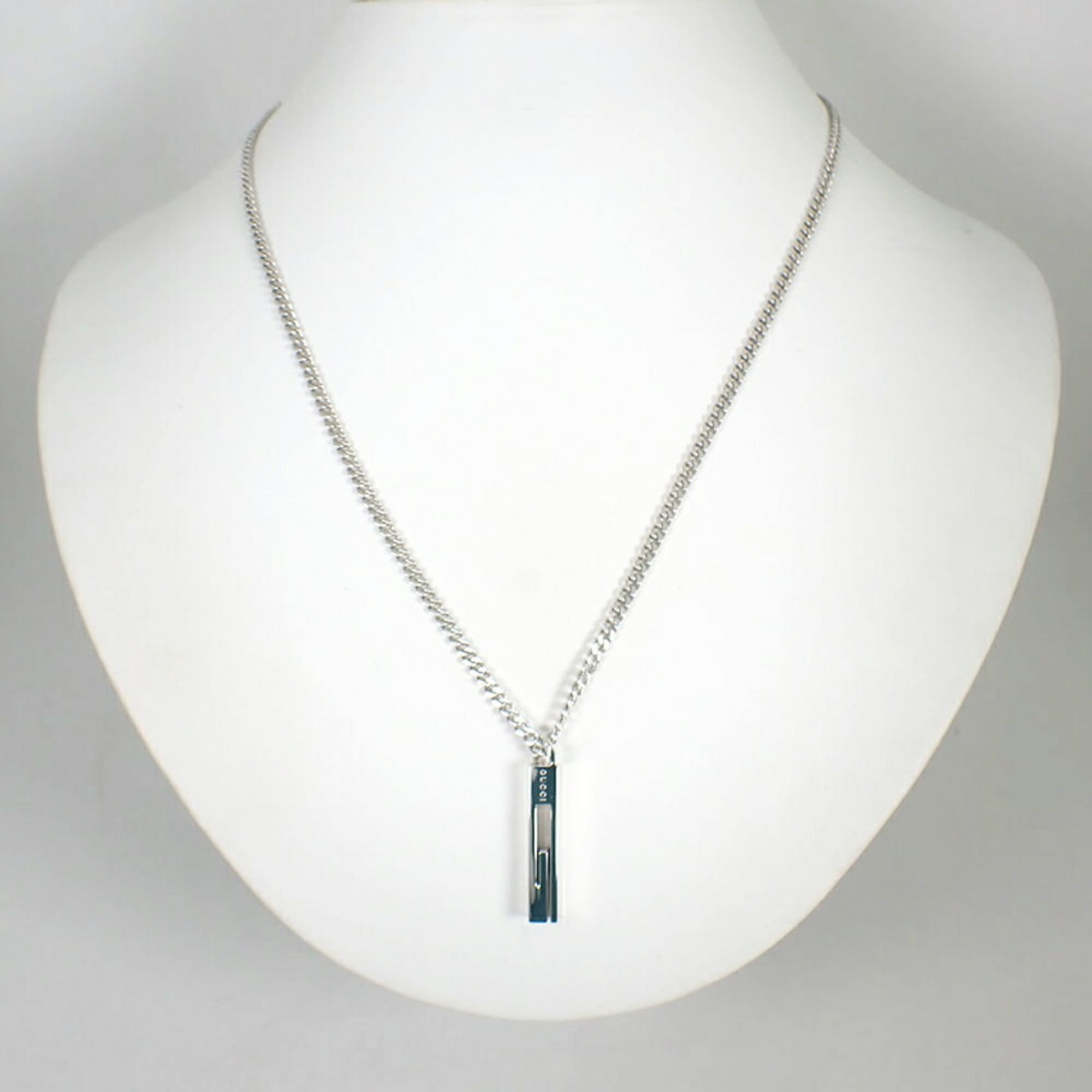 G Motif Pendant Necklace Sterling Silver