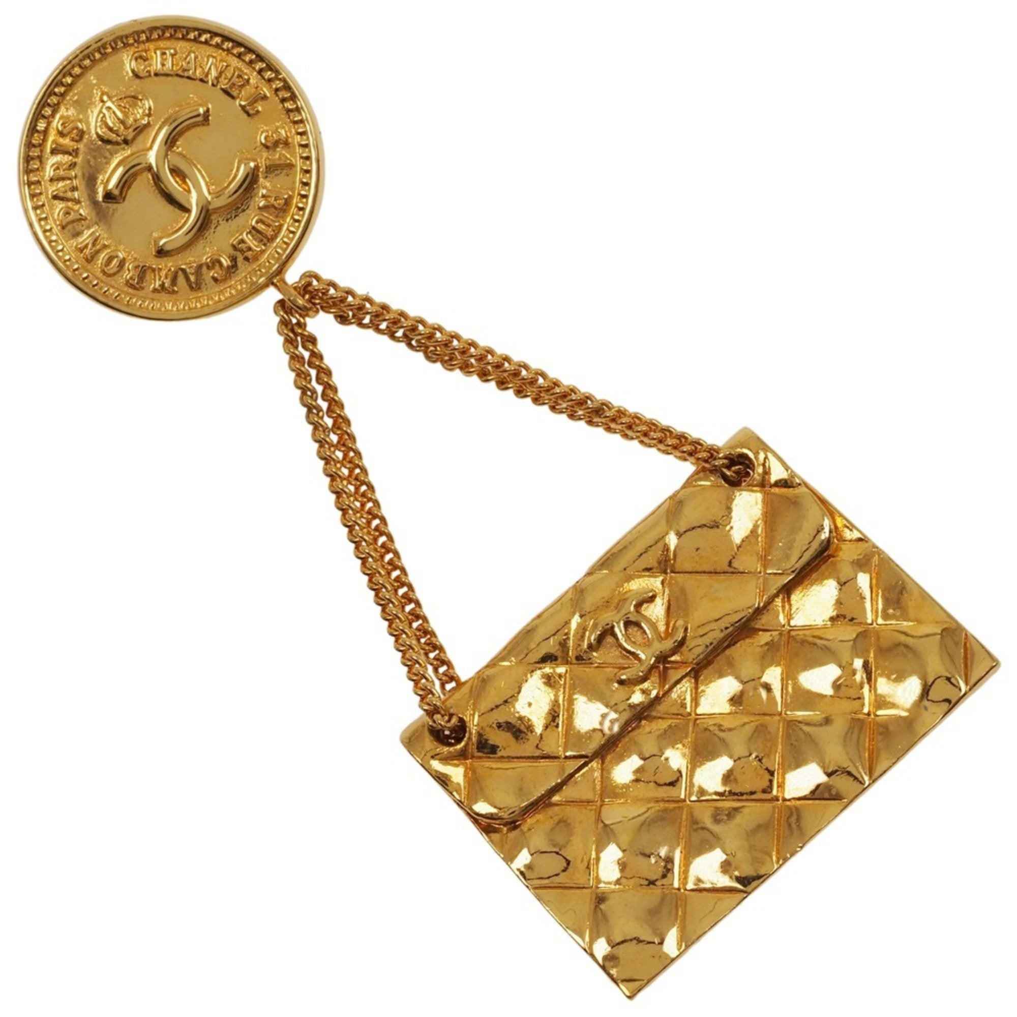 CC Logo Brooch Metal