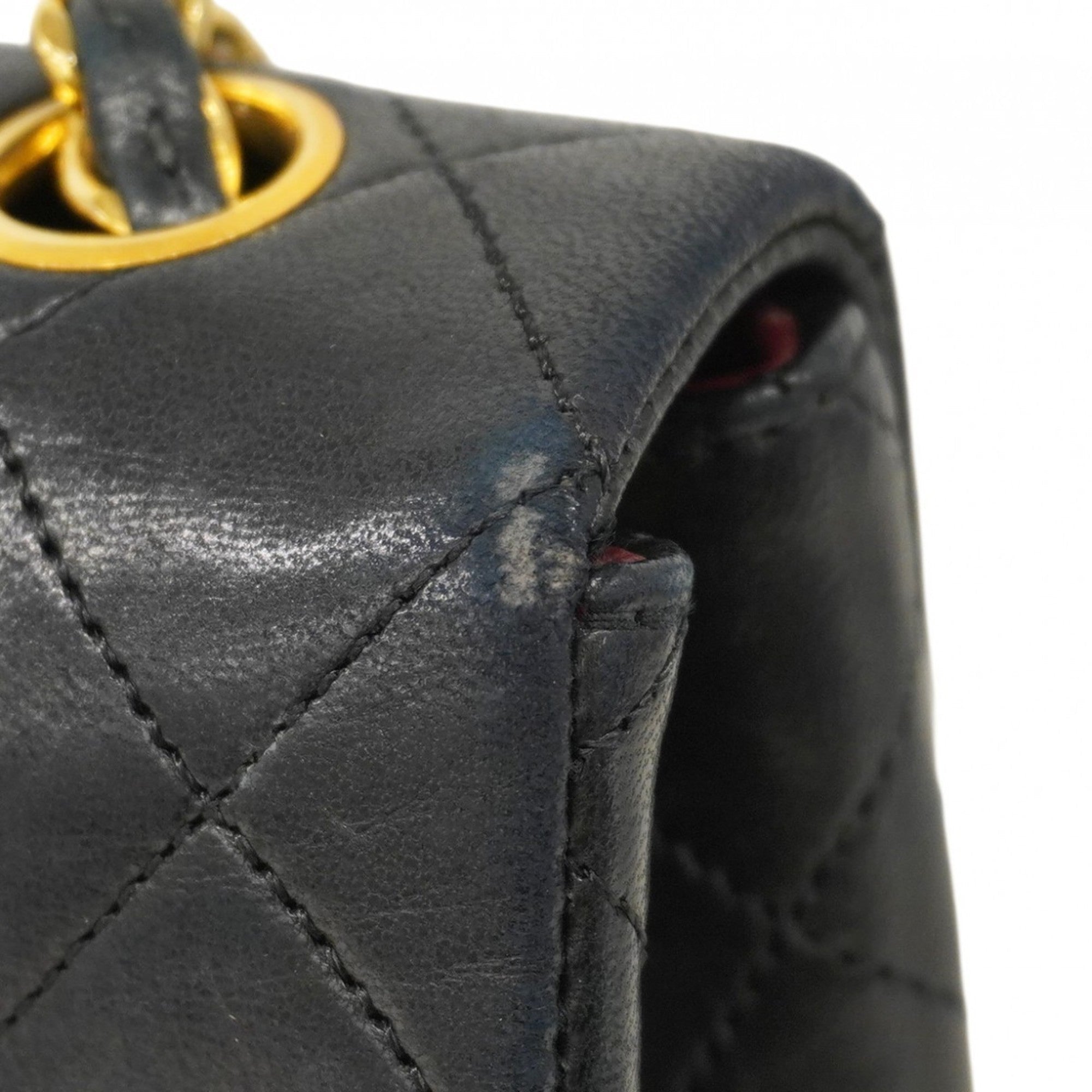 Vintage Square Classic Flap Bag Quilted Lambskin Small