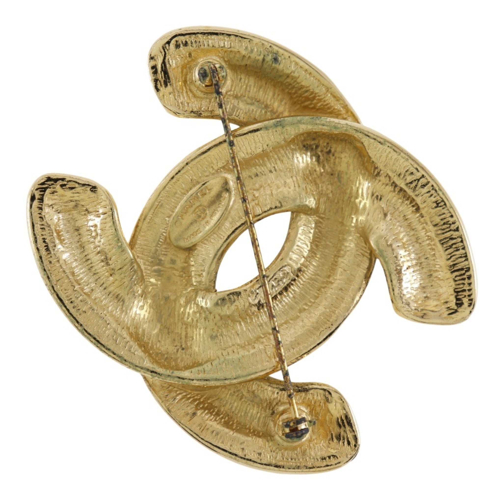 CC Logo Brooch 18K Yellow Gold