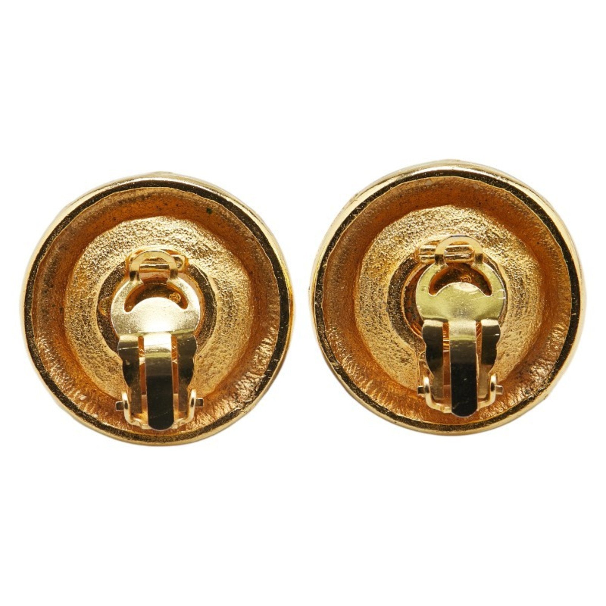 Clip-On Earrings Pearl Clip-On Gold-Tone Metal