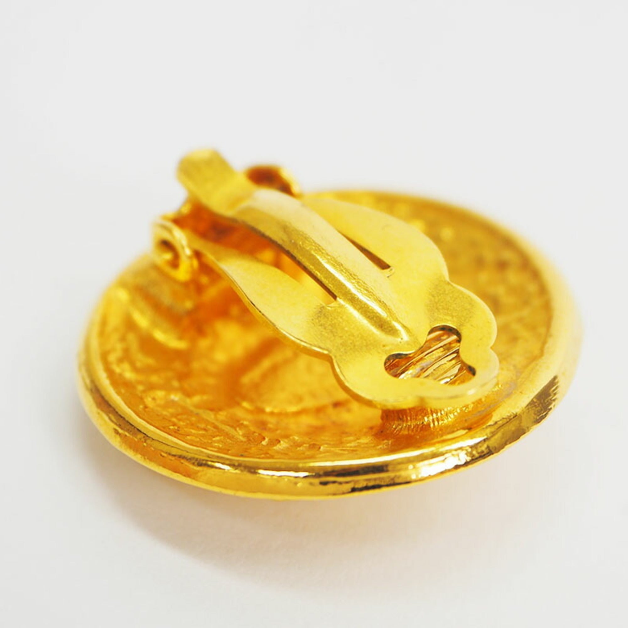 Vintage Earrings Gold-Tone Metal