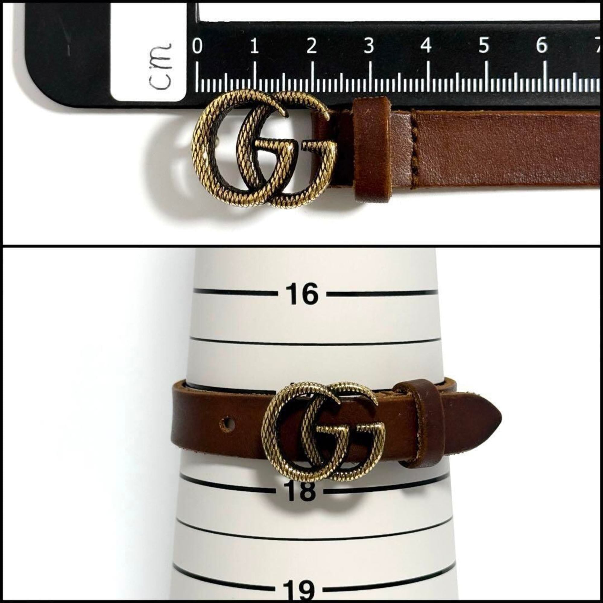 Double G Bracelet Leather and Metal