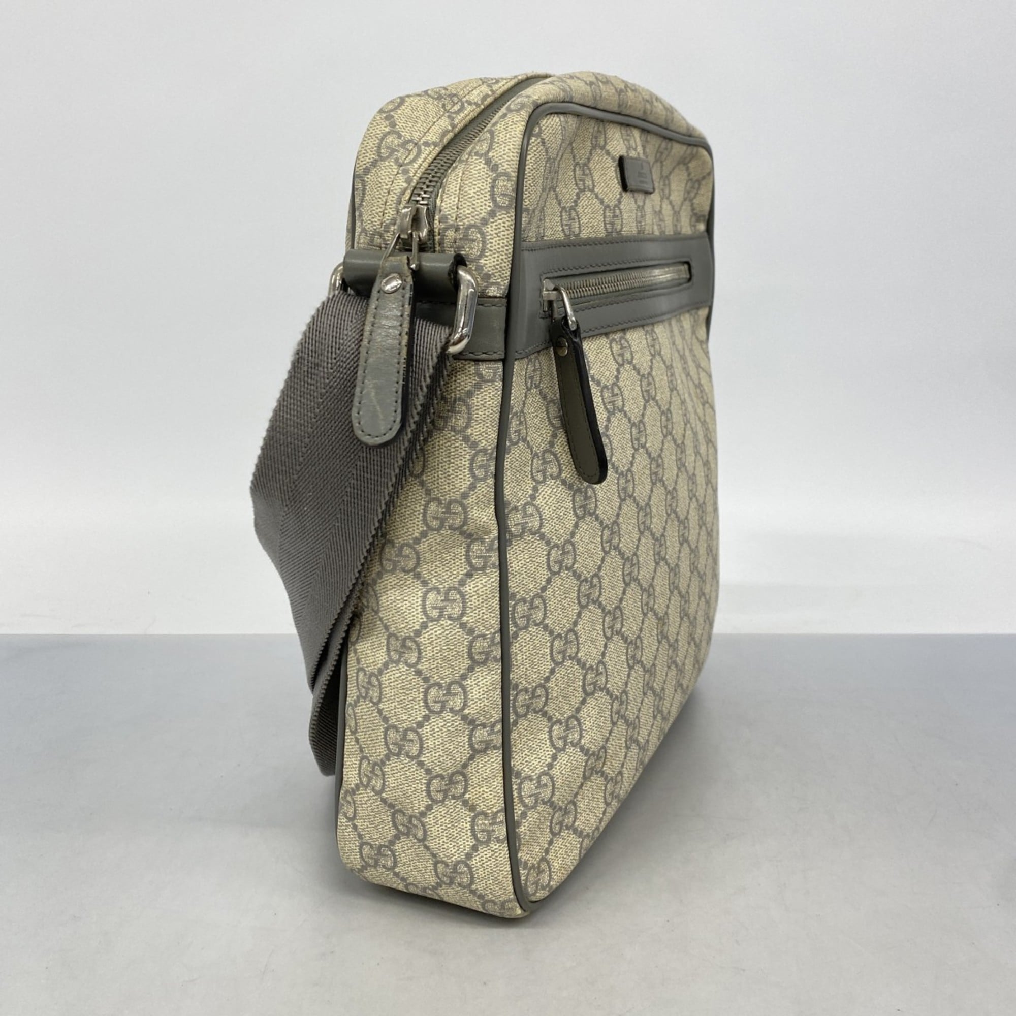 Front Zip Messenger GG Coated Canvas Medium
