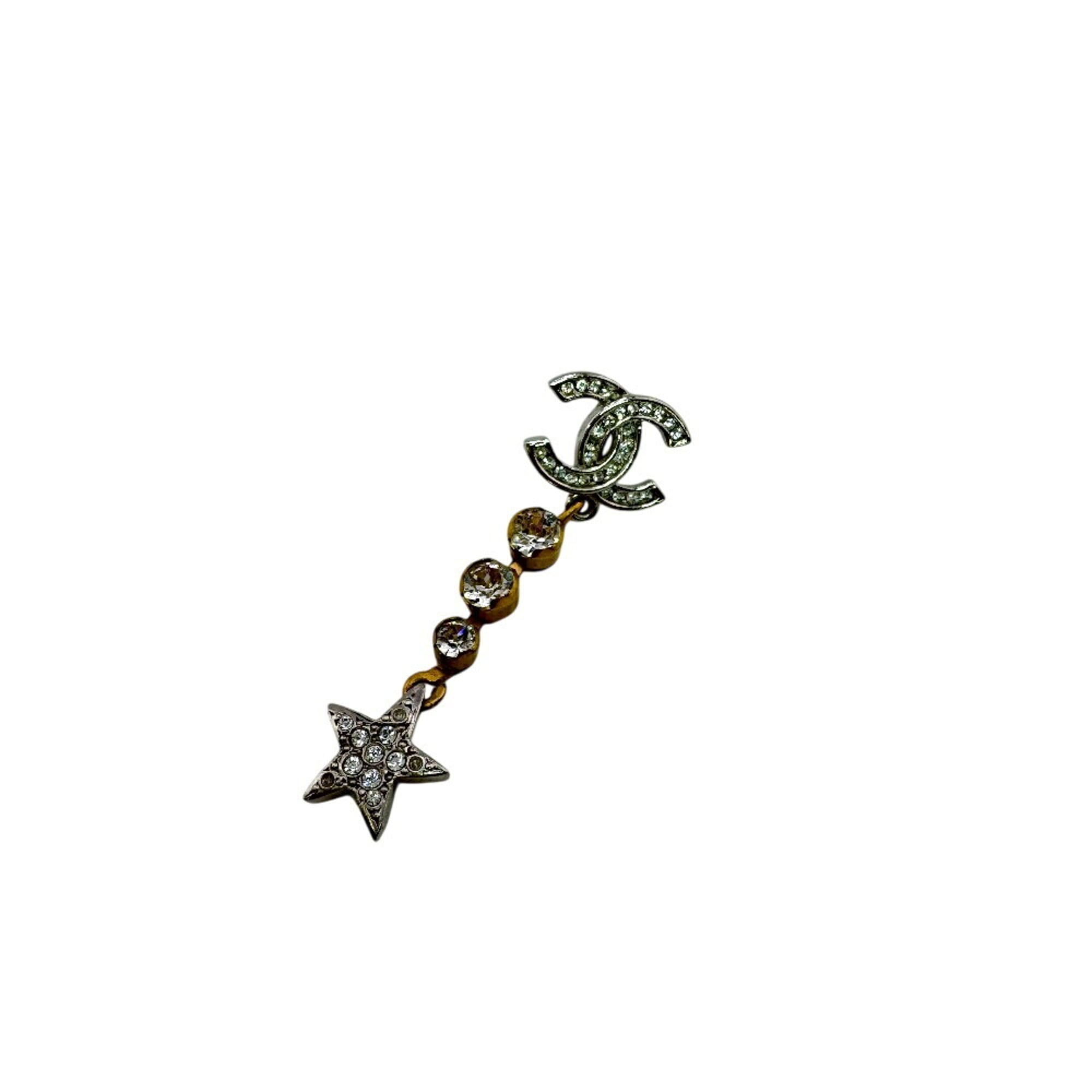 CC Logo Star Single Earring Gold-Tone Metal Gold-Tone Metal