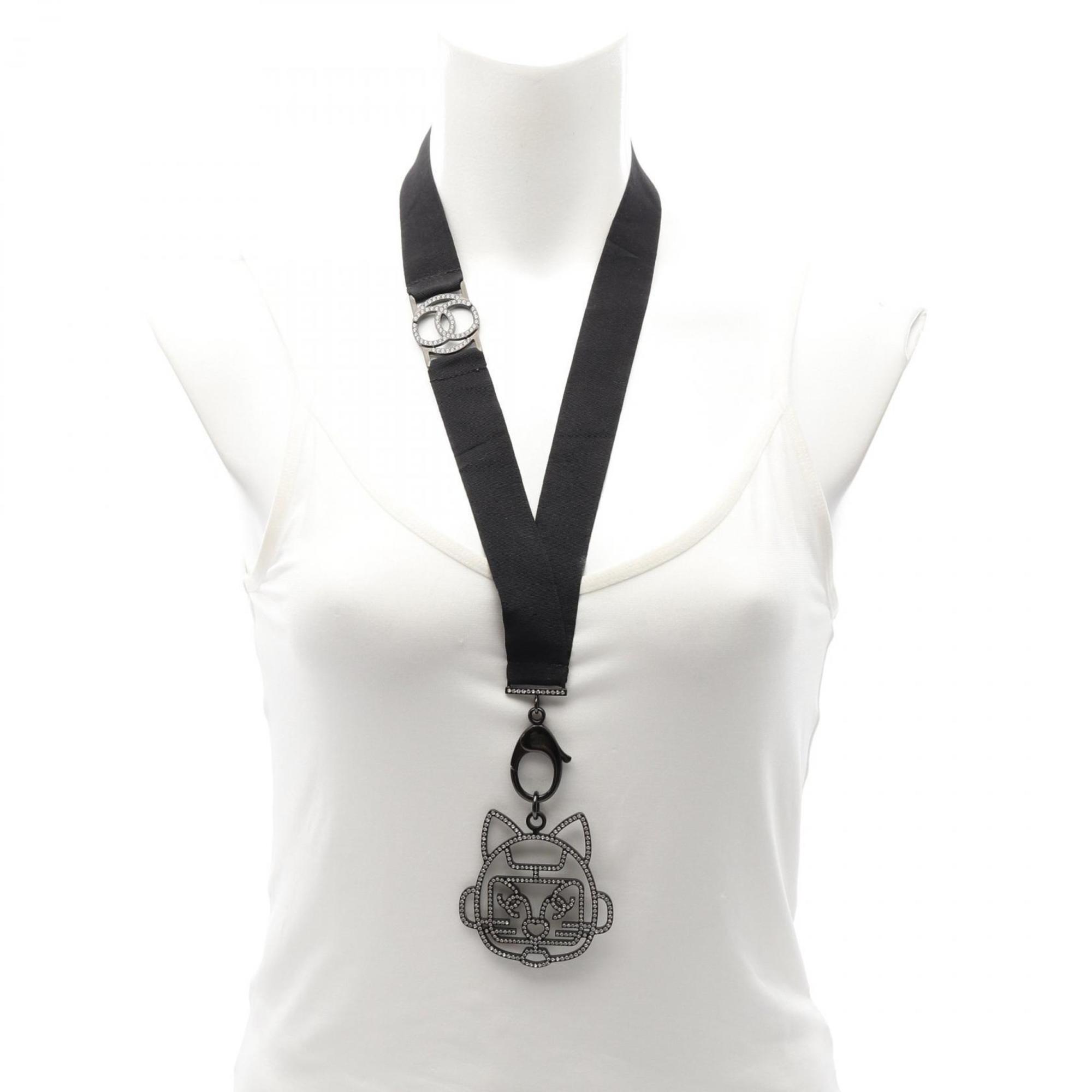 CC Logo Pendant Necklace Metal