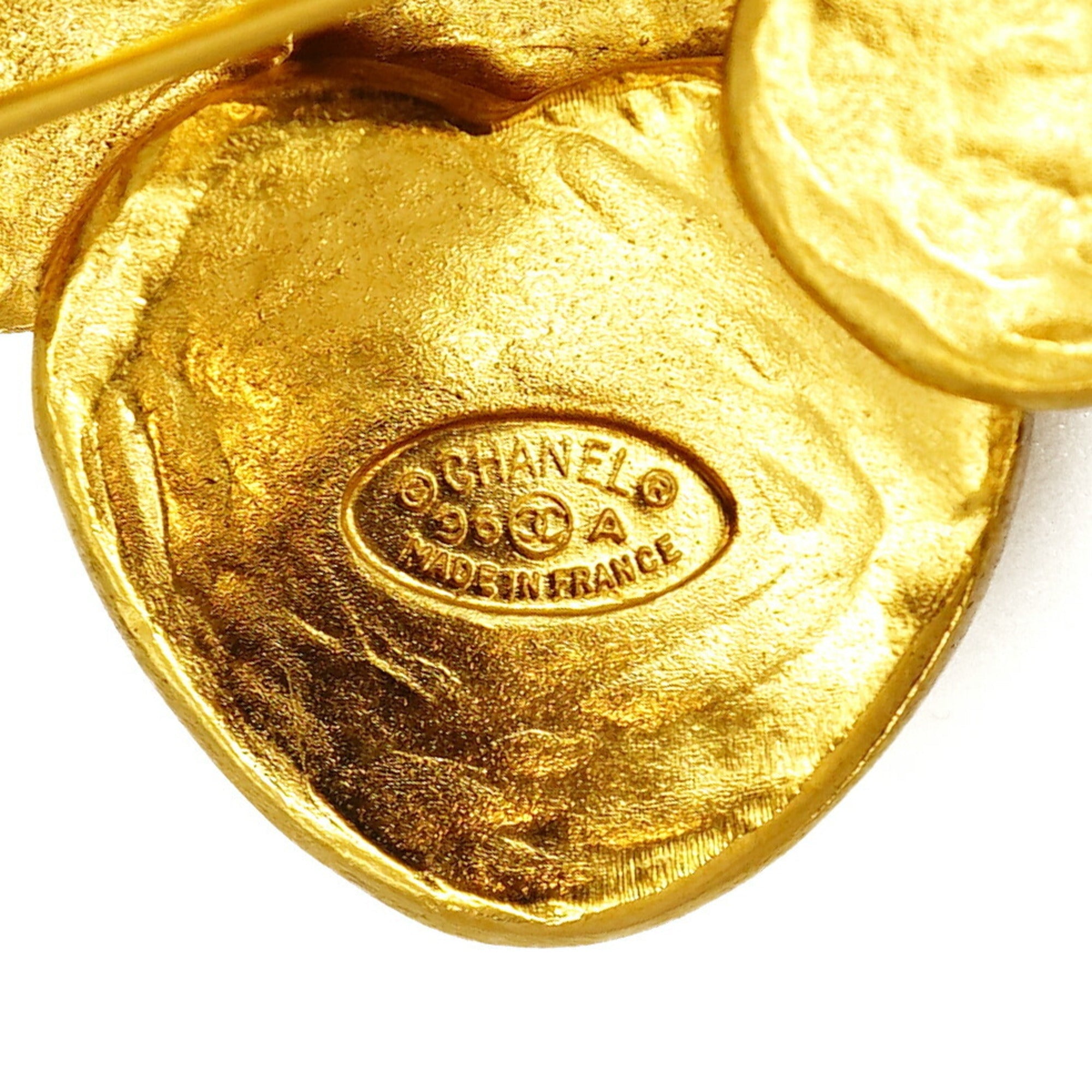 CC Logo Flower Brooch Metal