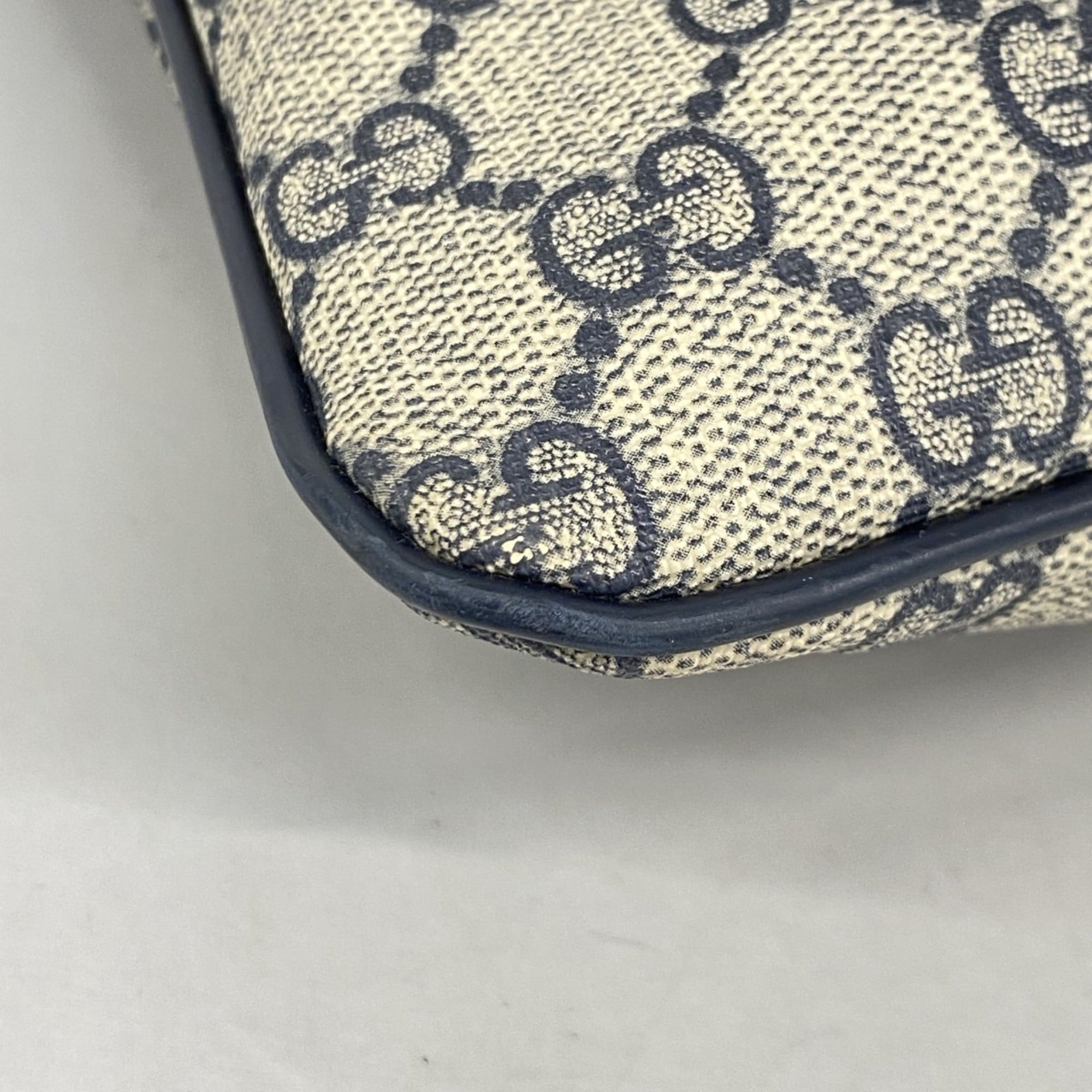 Zip Top Messenger Bag GG Coated Canvas Large