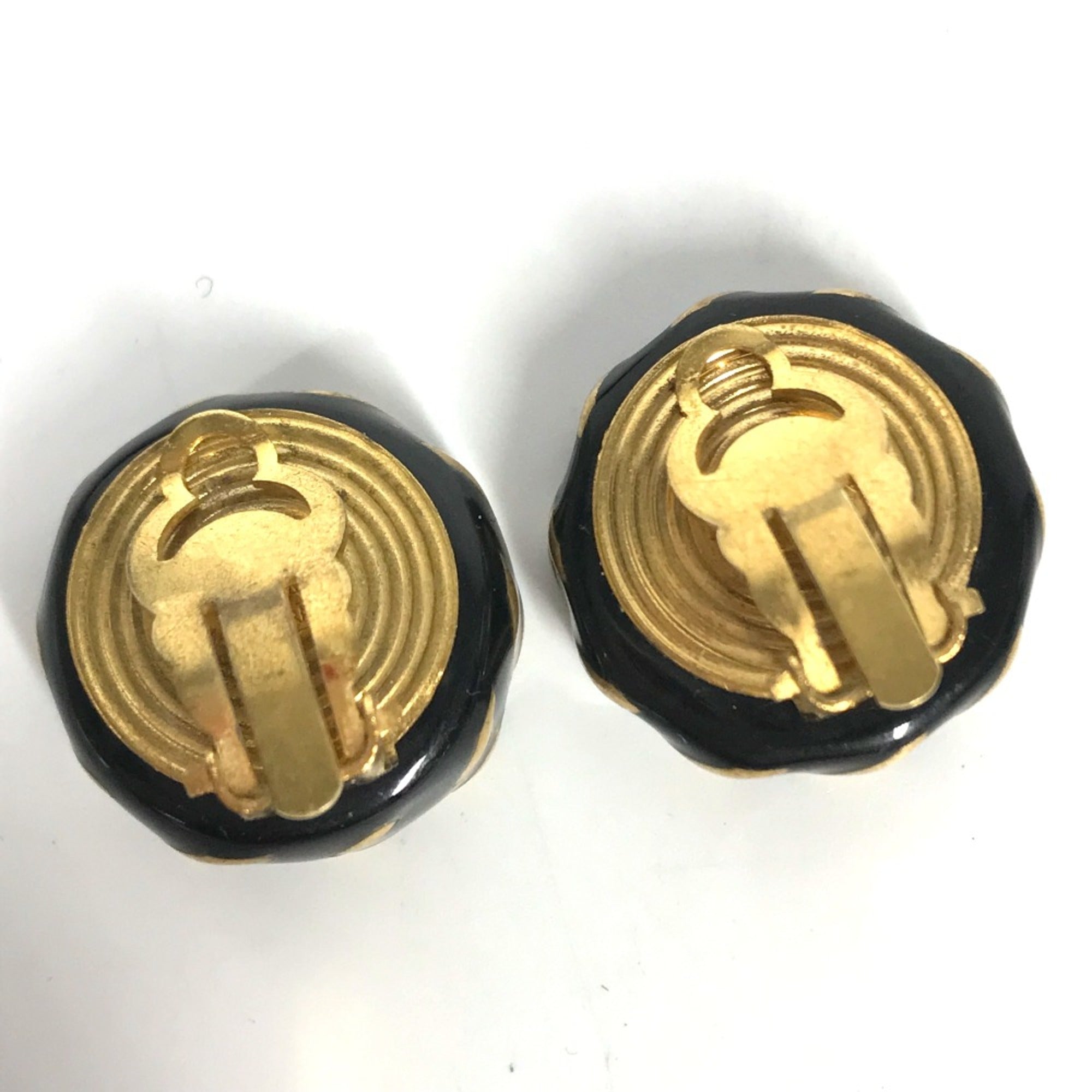 Vintage Earrings Gold-Tone Metal