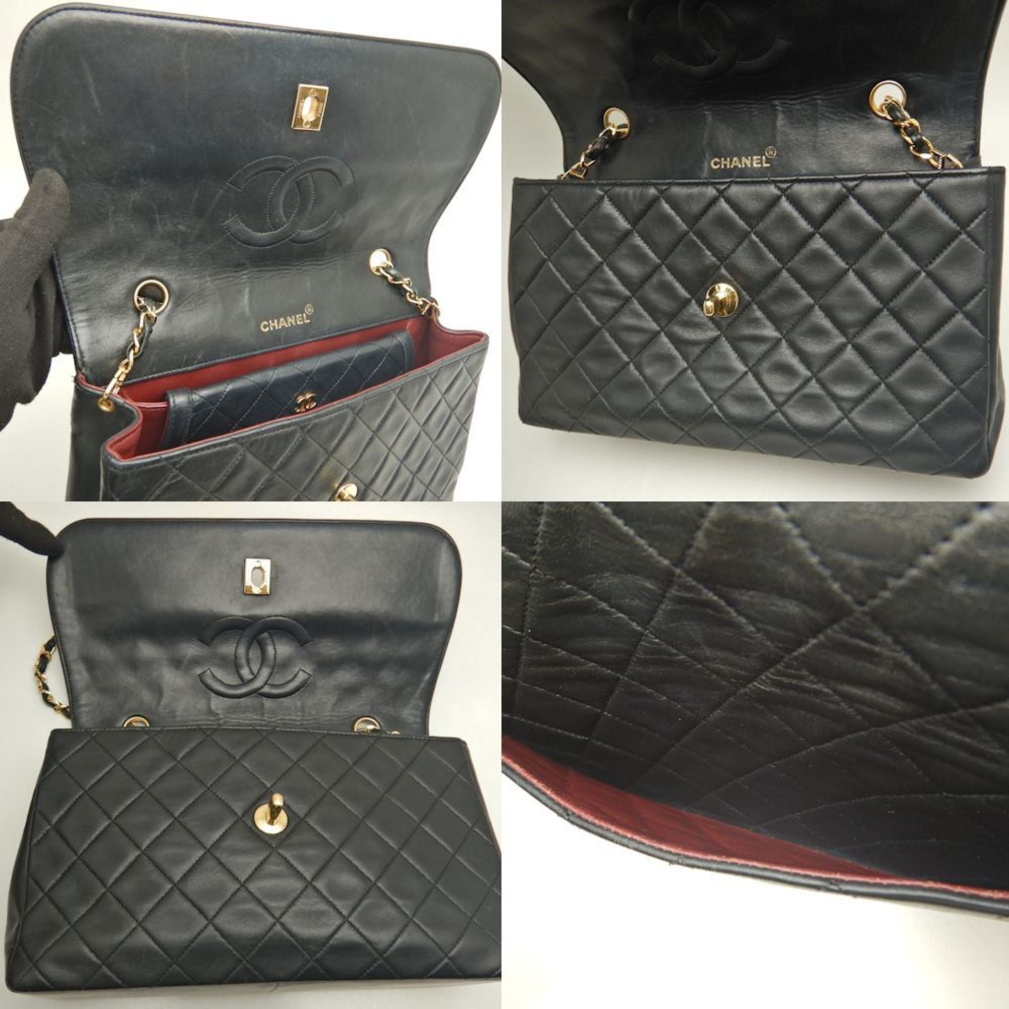 Vintage CC Chain Flap Bag Quilted Lambskin Medium