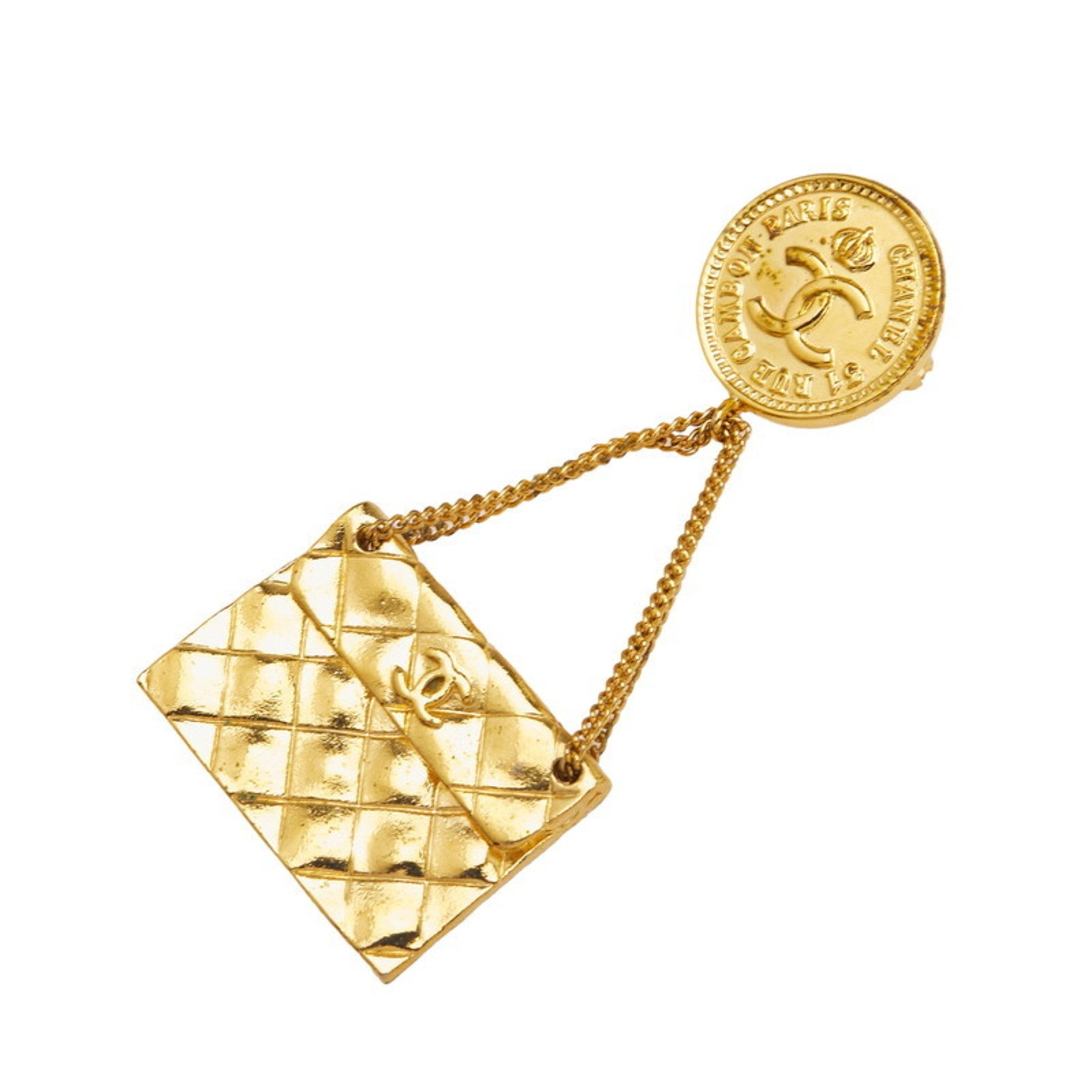 CC Logo Brooch Metal