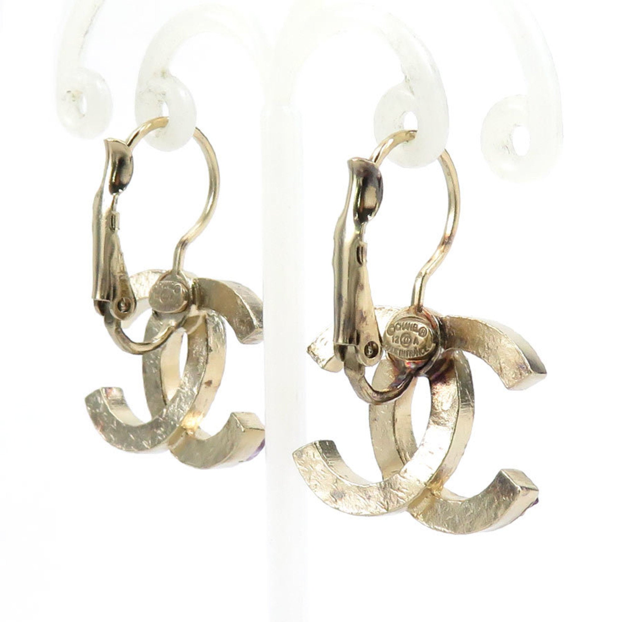 CC Logo Earrings Gold-Tone Metal Gold-Tone Metal