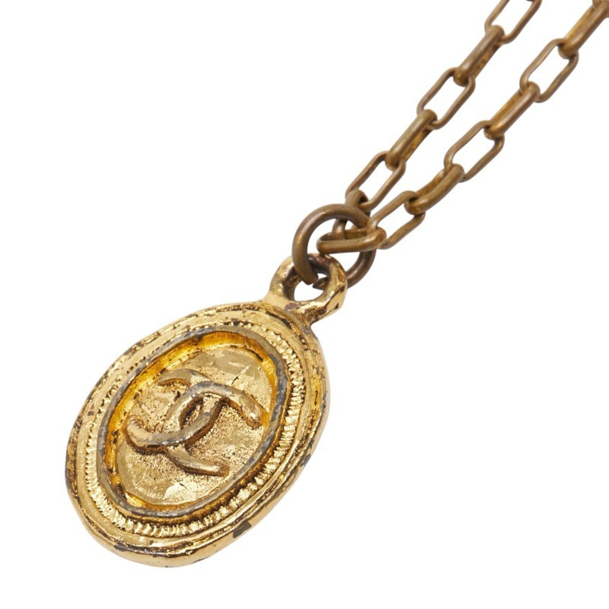 CC Logo Pendant Necklace Metal