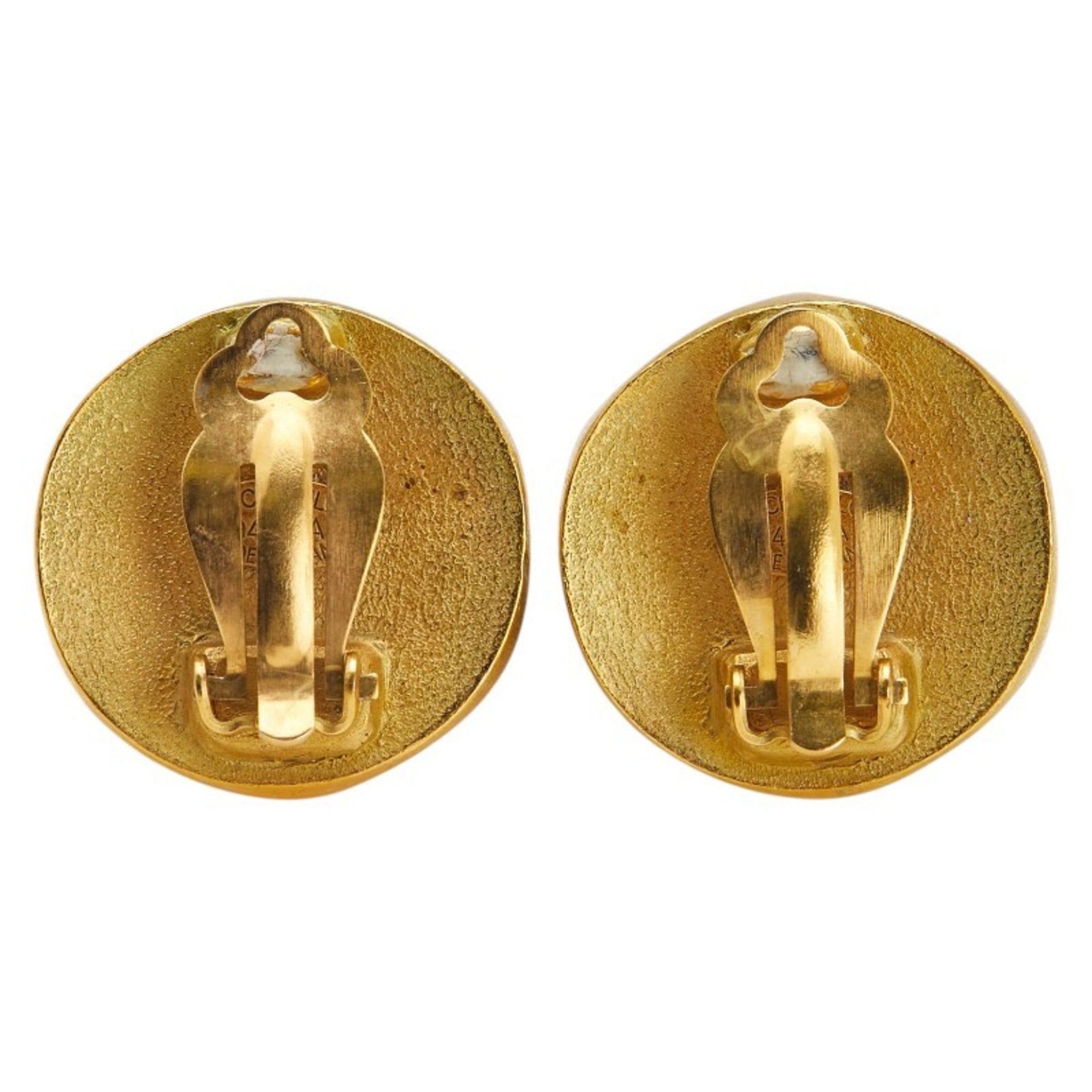 CC Logo Clip-On Earrings Gold-Tone Metal Gold-Tone Metal