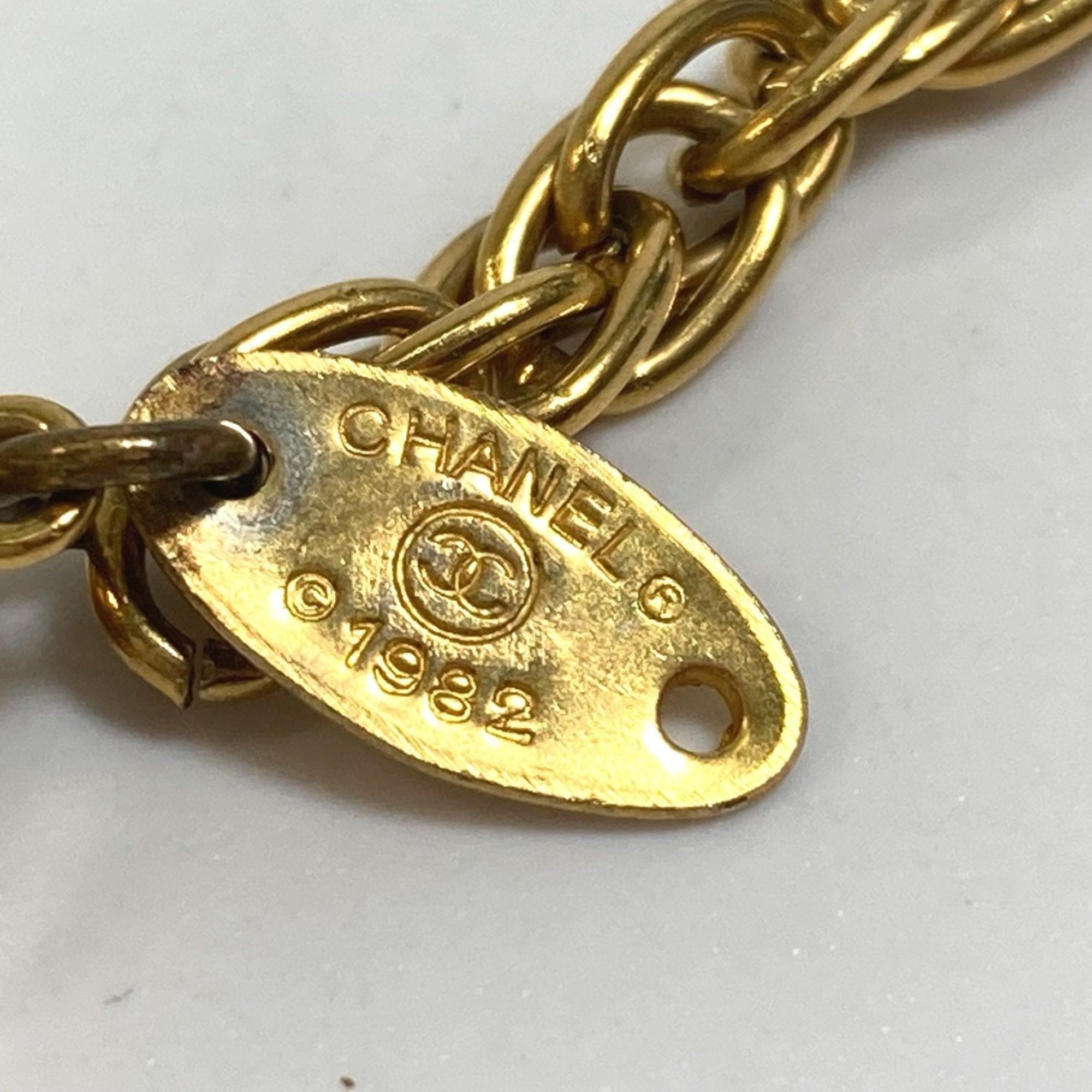 CC Logo Chain Pendant Necklace Metal