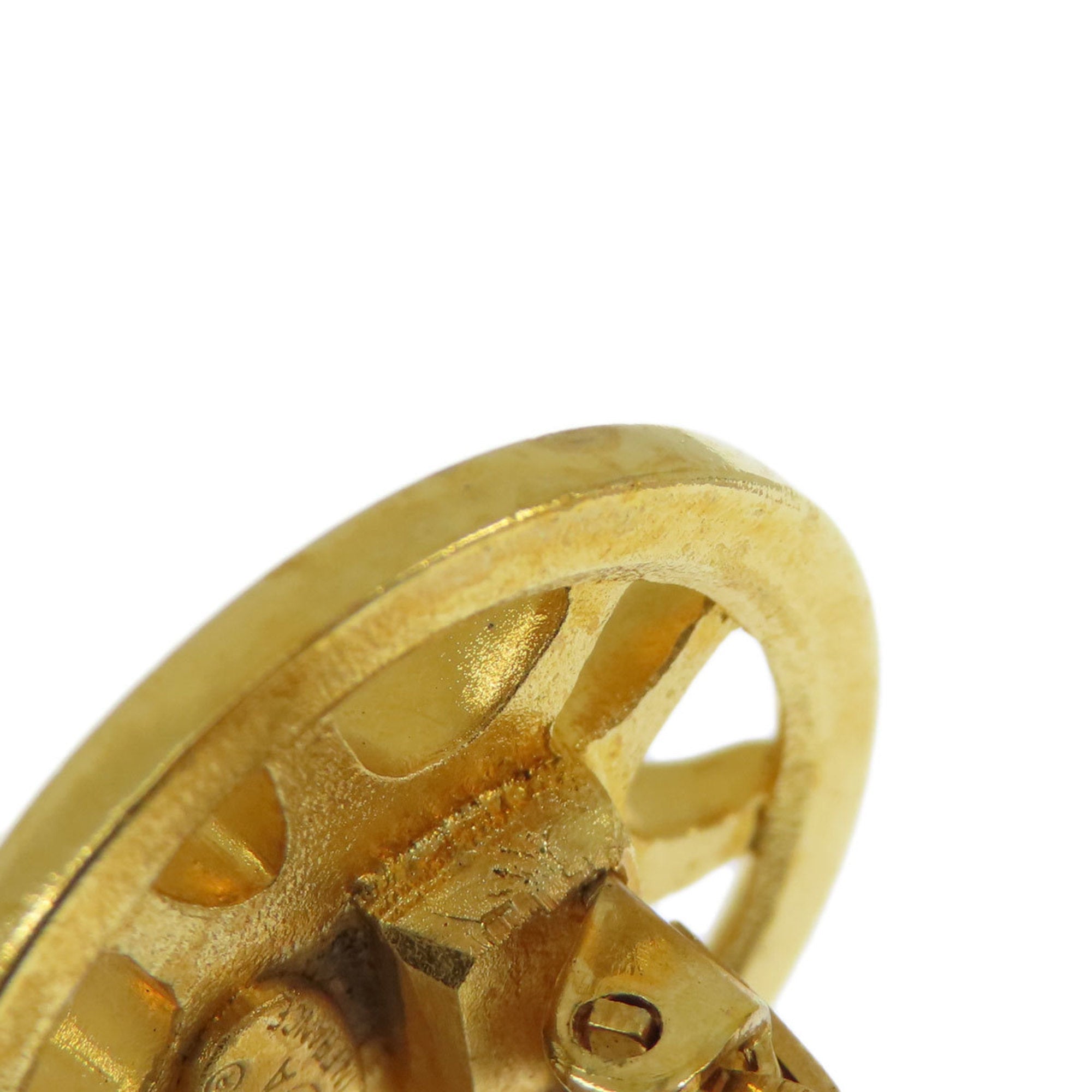 CC Logo Clip-On Earrings Gold-Tone Metal Gold-Tone Metal