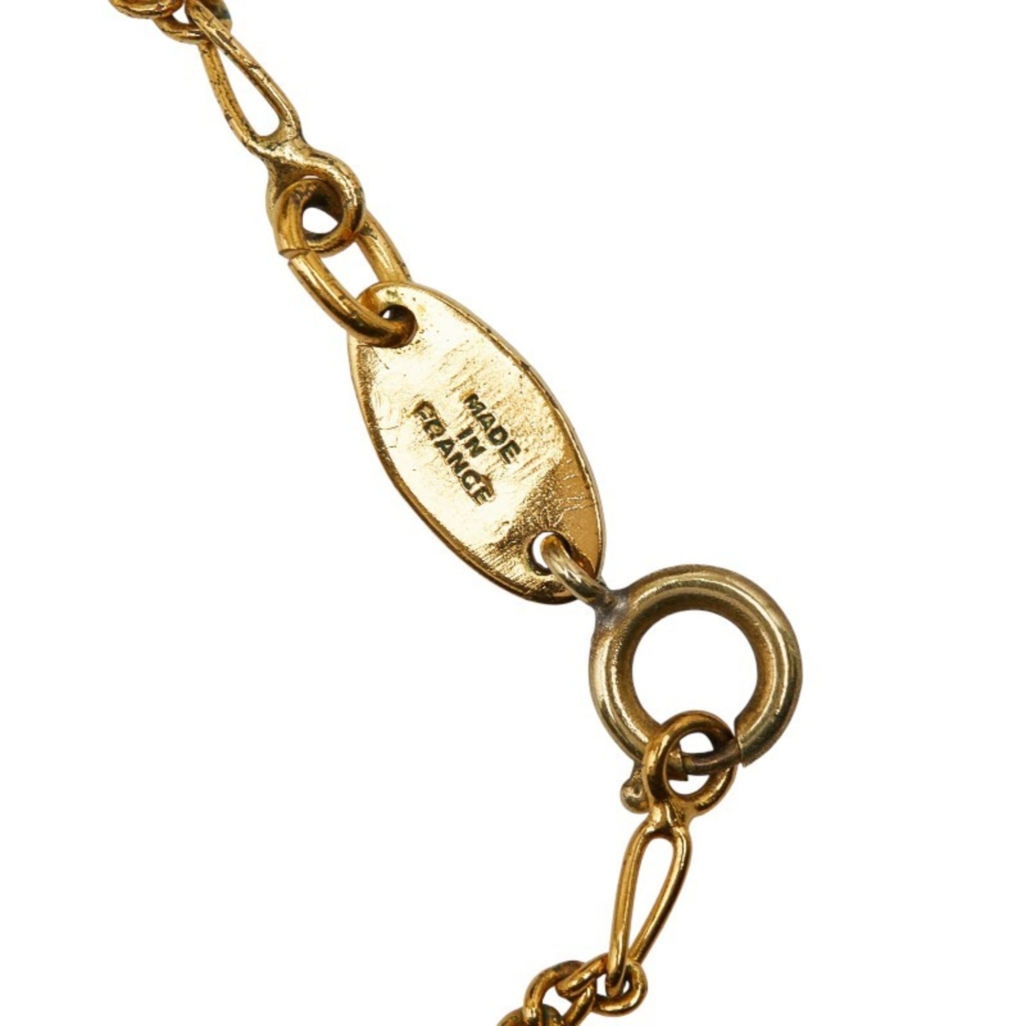 CC Logo Pendant Necklace Metal