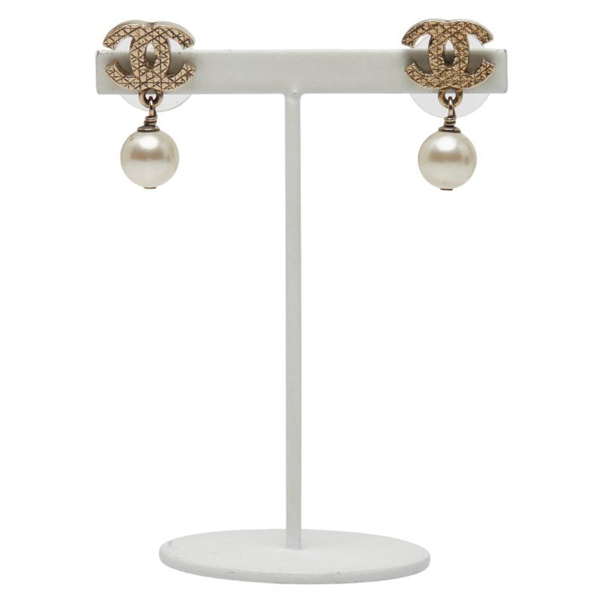 CC Logo Earrings Metal Gold-Tone Metal