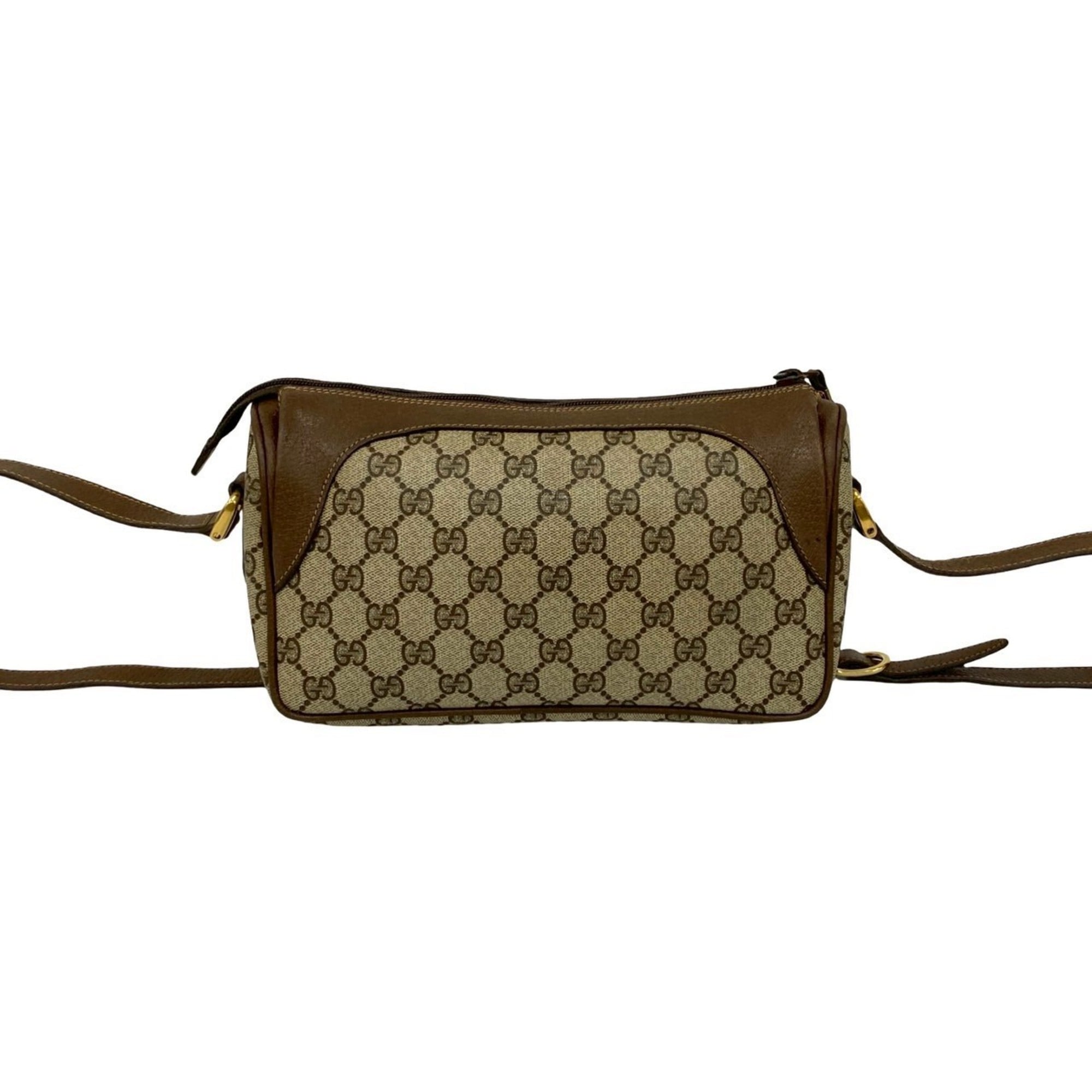 Interlocking G Patch Wristlet Messenger Bag GG Coated Canvas Small
