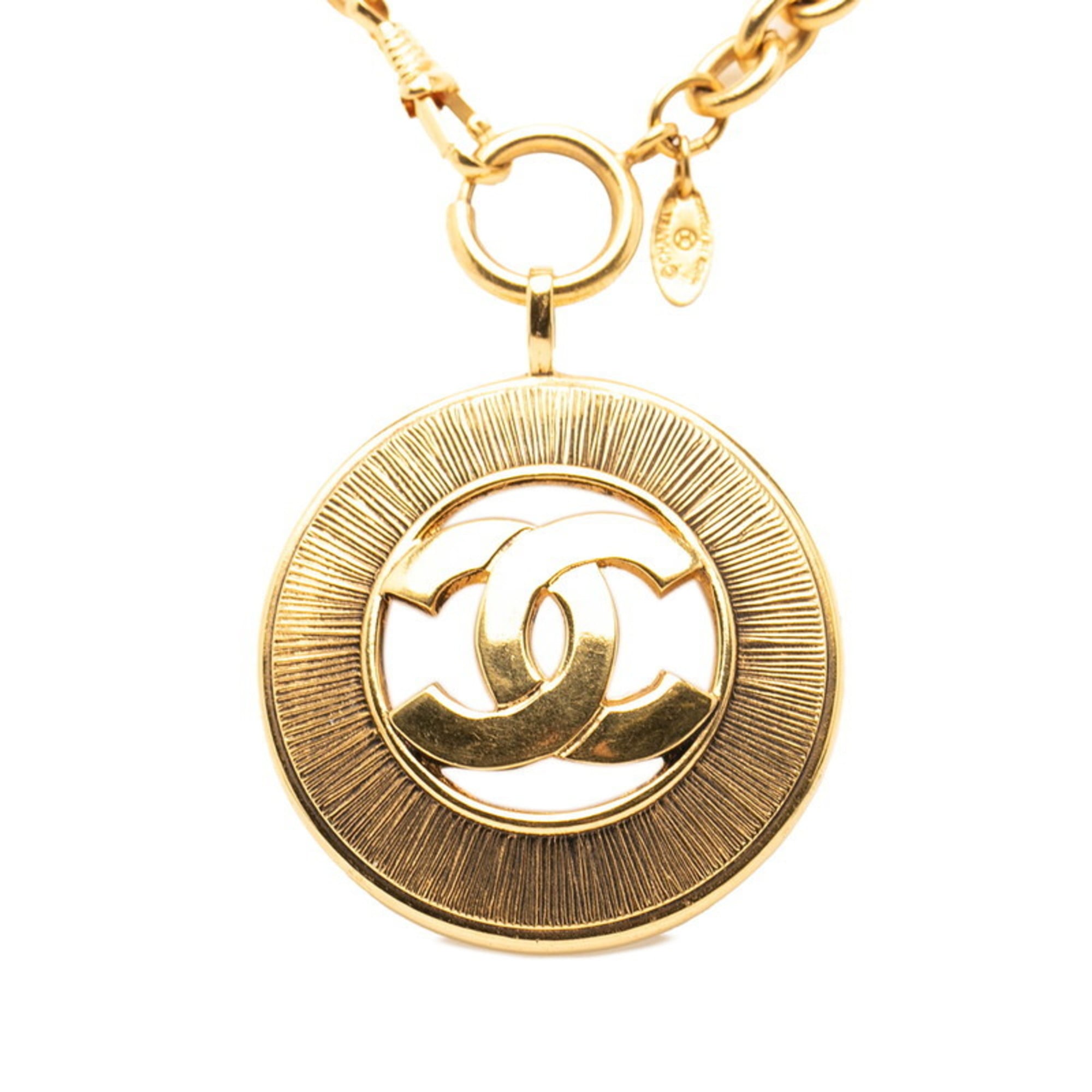 CC Logo Pendant Necklace Metal