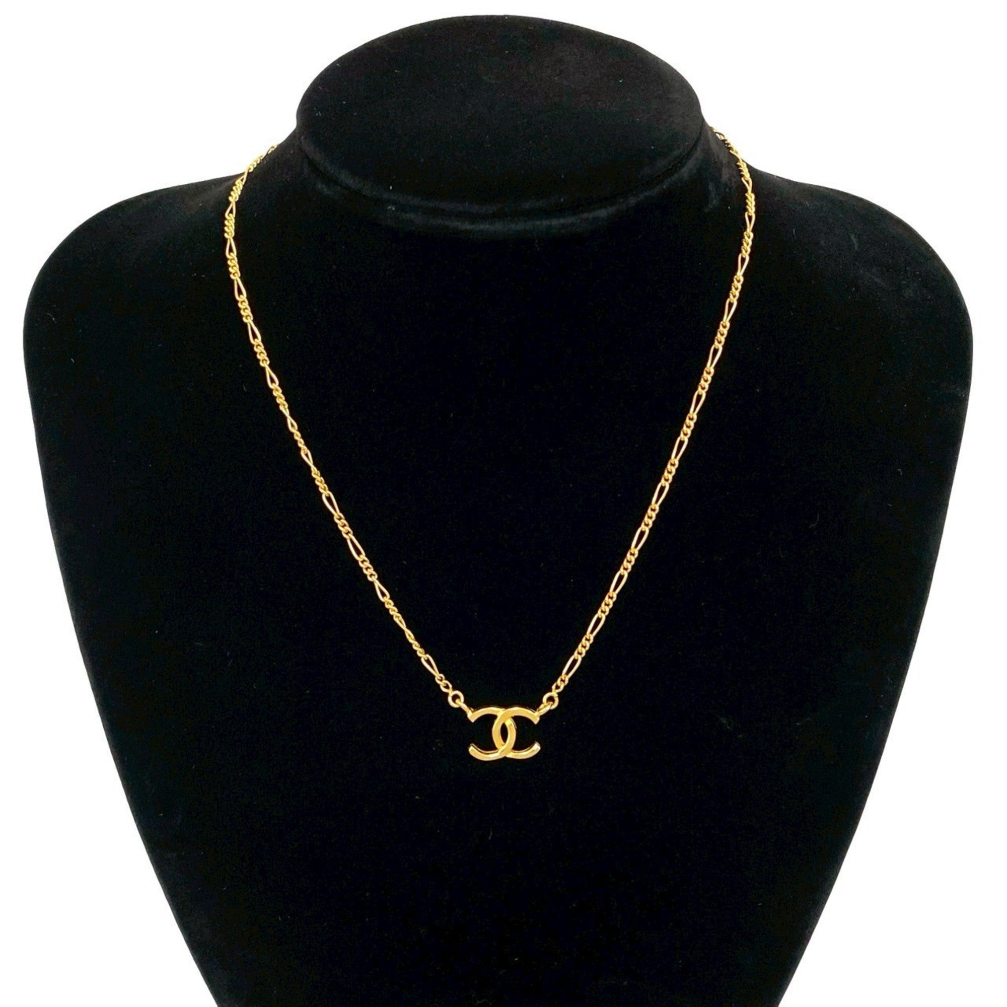 CC Logo Pendant Necklace Metal