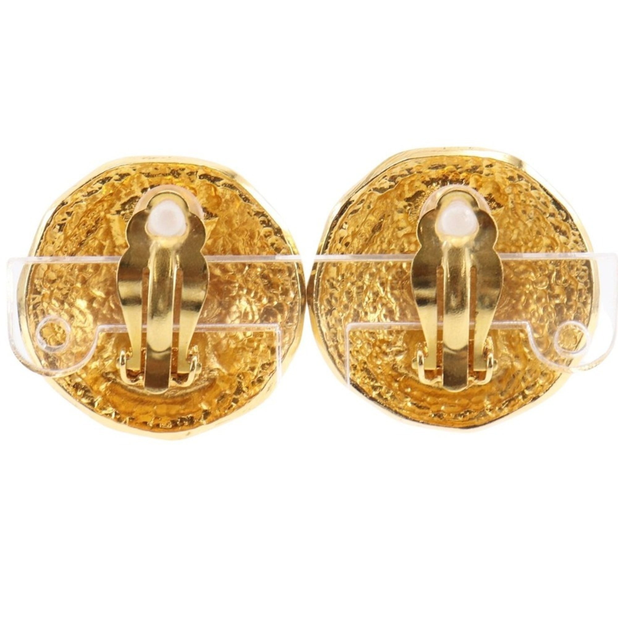 Vintage Earrings Gold-Tone Metal