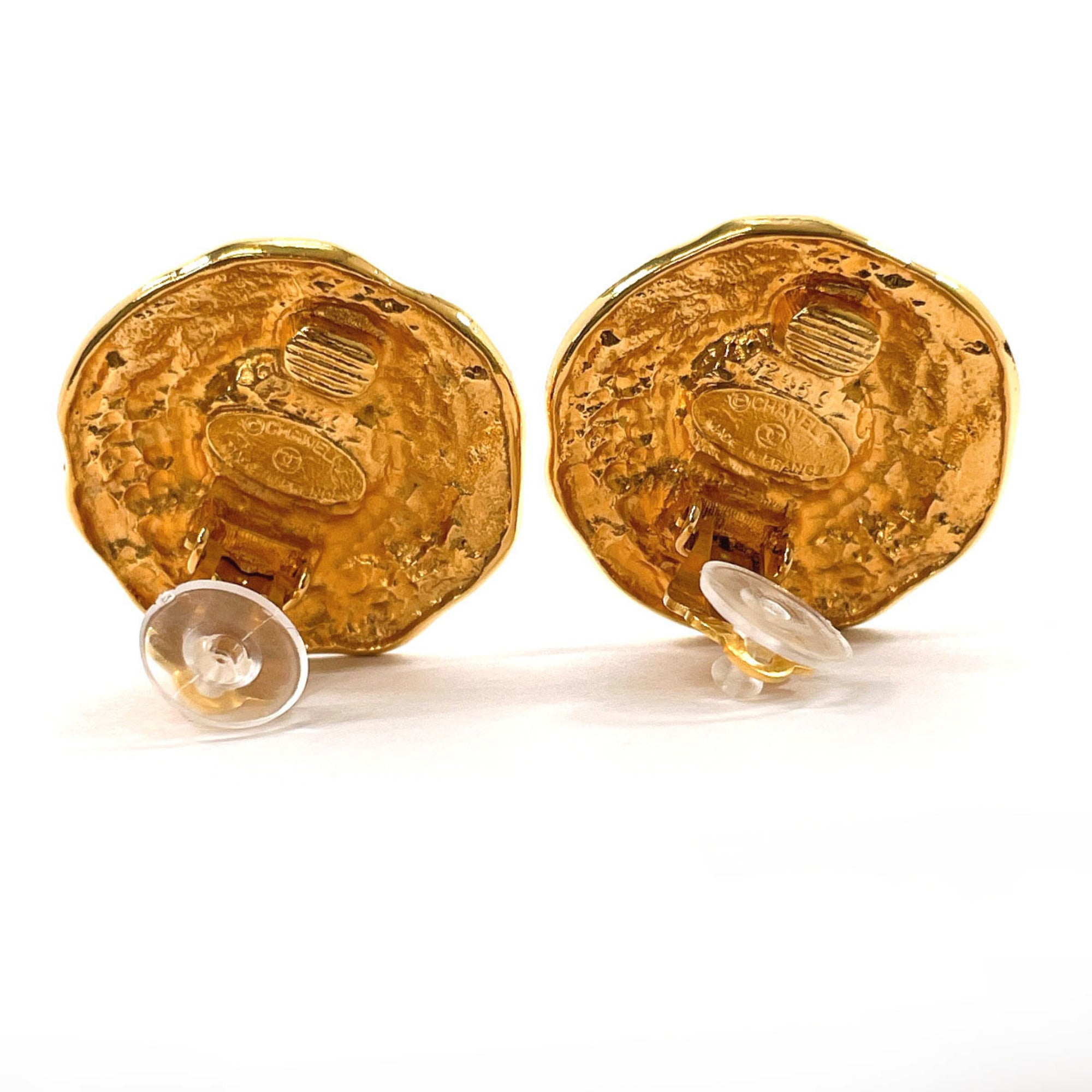 Earrings Pearl Gold-Tone Metal