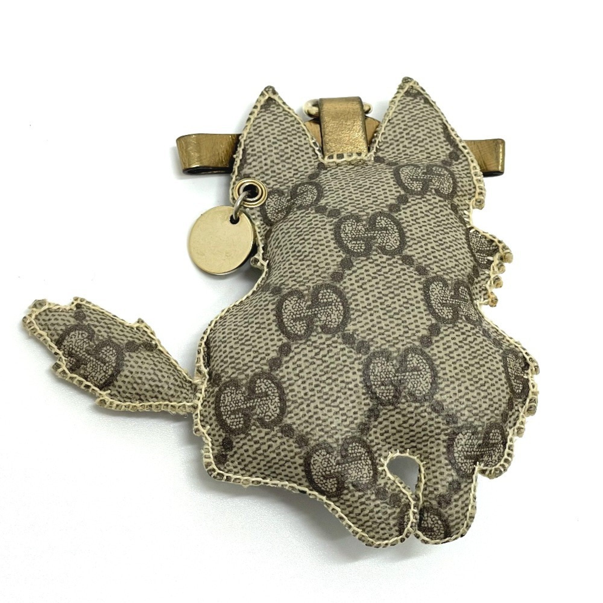 Charm GG Supreme Canvas Beige Handbag Charm