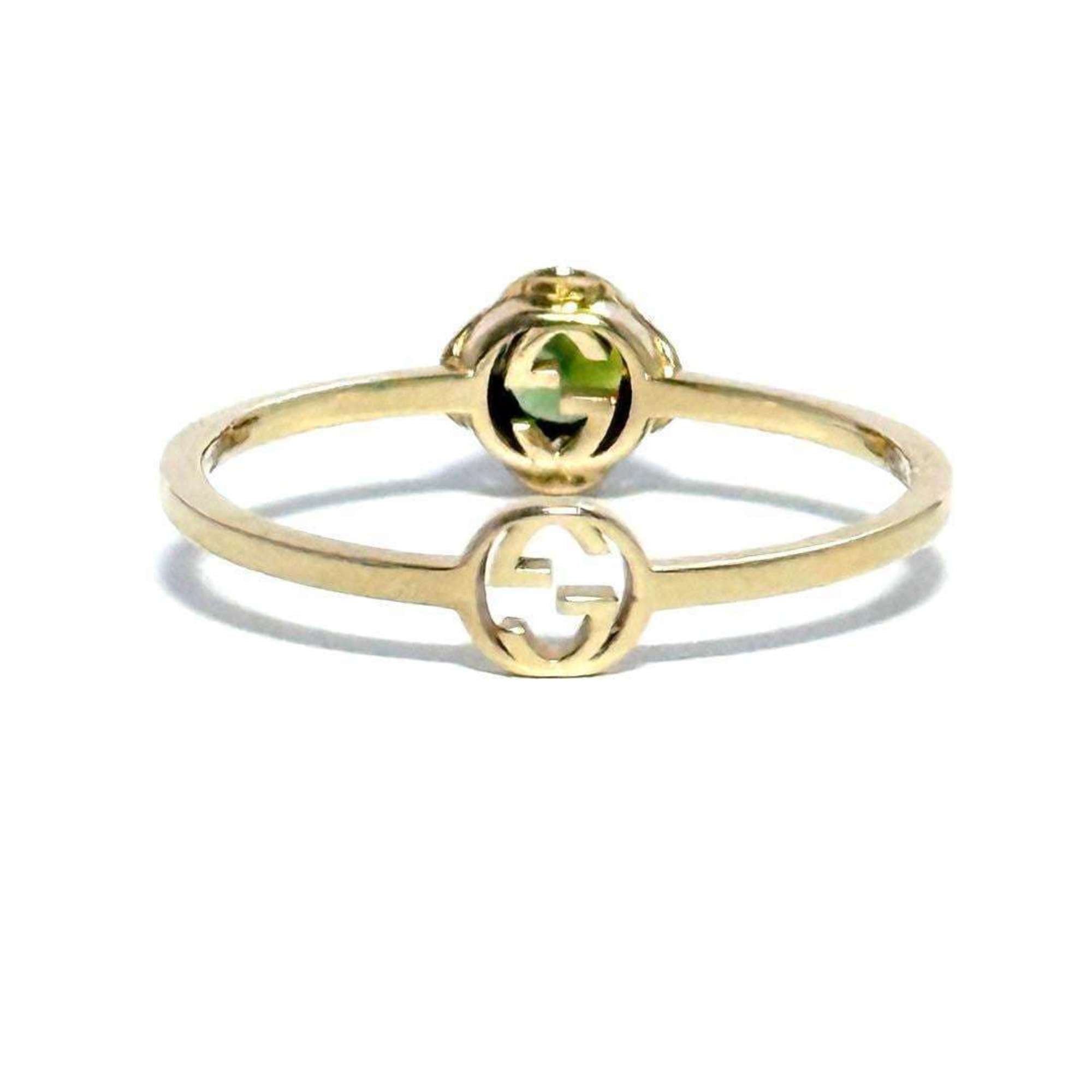Interlocking G Ring 18K Yellow Gold with Tourmaline