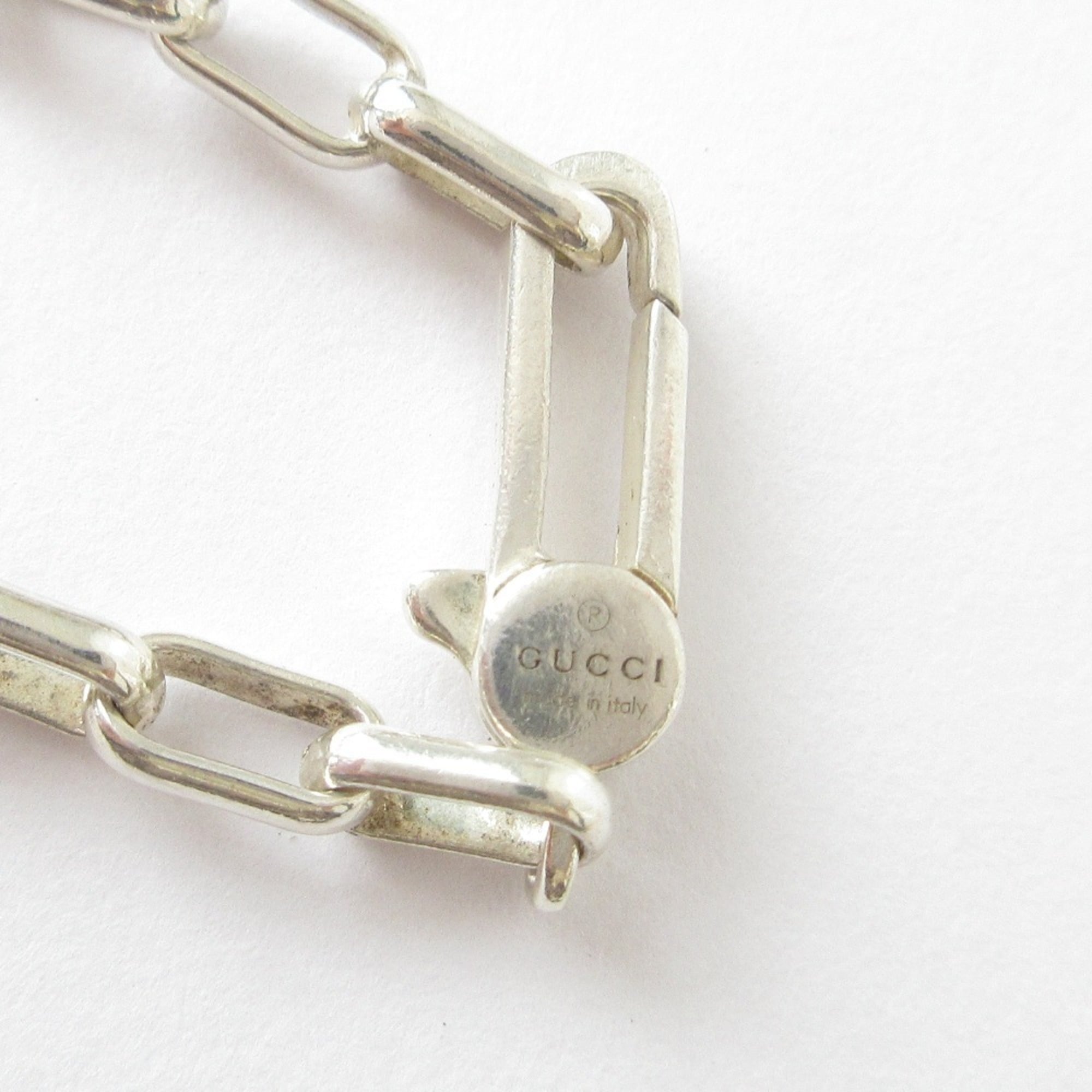GG Interlocking Chain Bracelet Sterling Silver 19cm