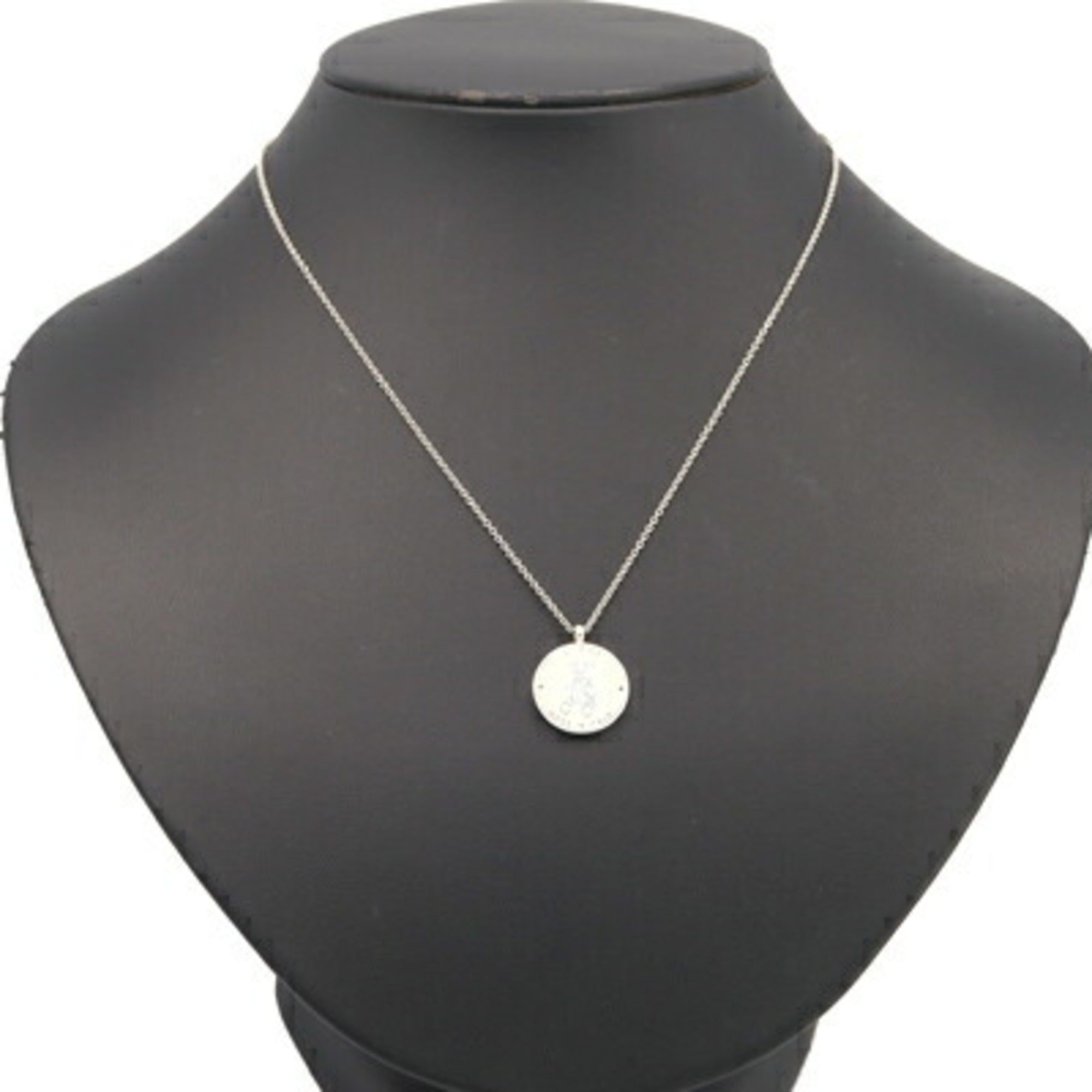 Bear Coin Pendant Necklace Sterling Silver