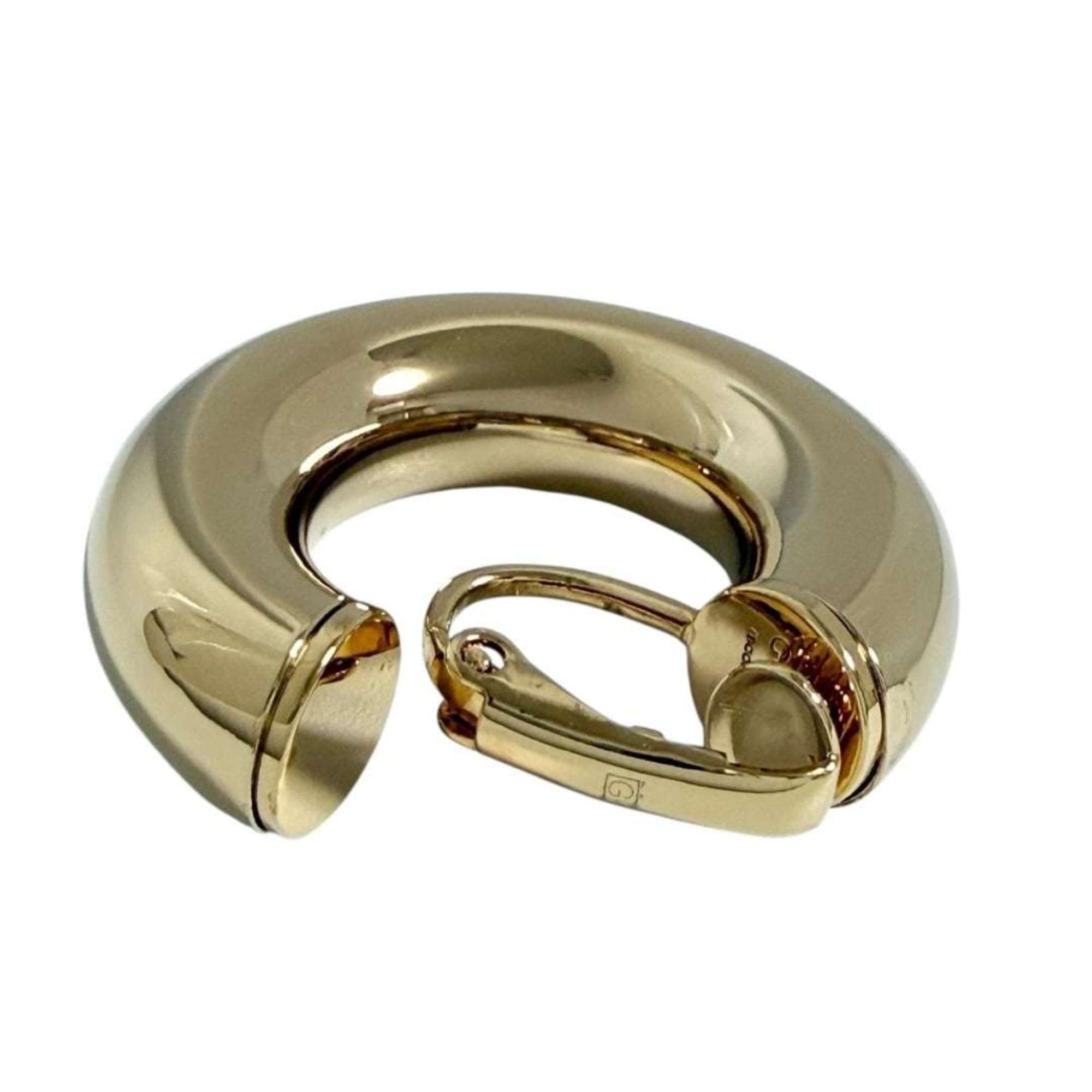 Single Clip-On Earring Hoop Clip-On Gold-Tone Metal