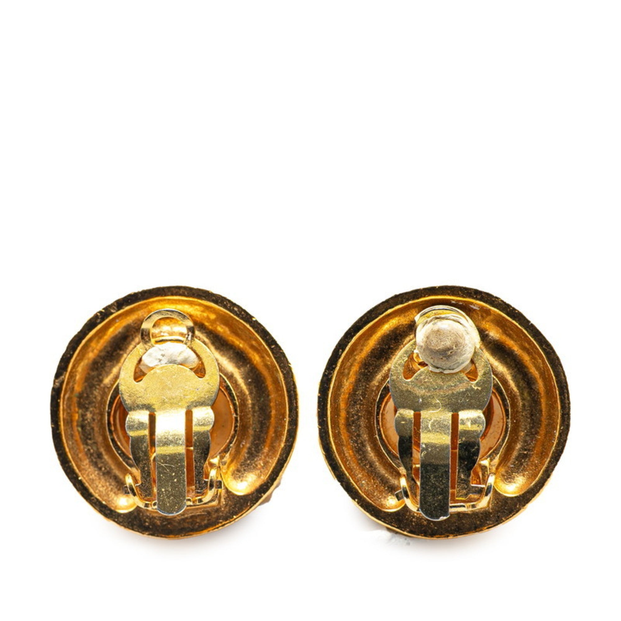 Clip-On Earrings Pearl Clip-On Gold-Tone Metal