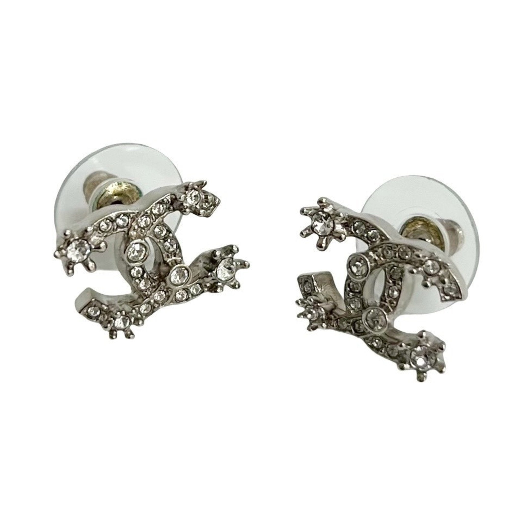 CC Logo Earrings Silver-Tone Metal Silver-Tone Metal