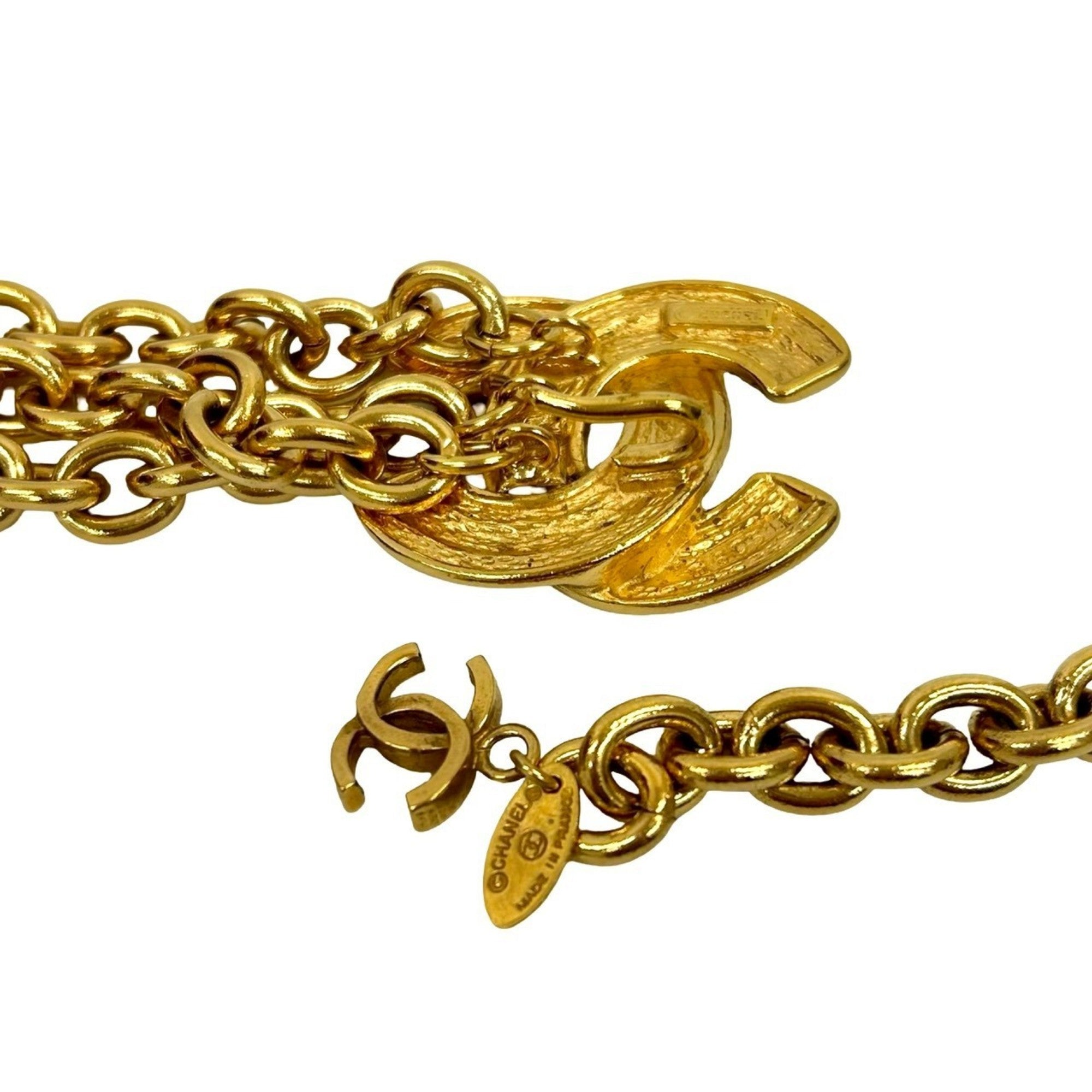 CC Logo Chain Pendant Necklace Metal