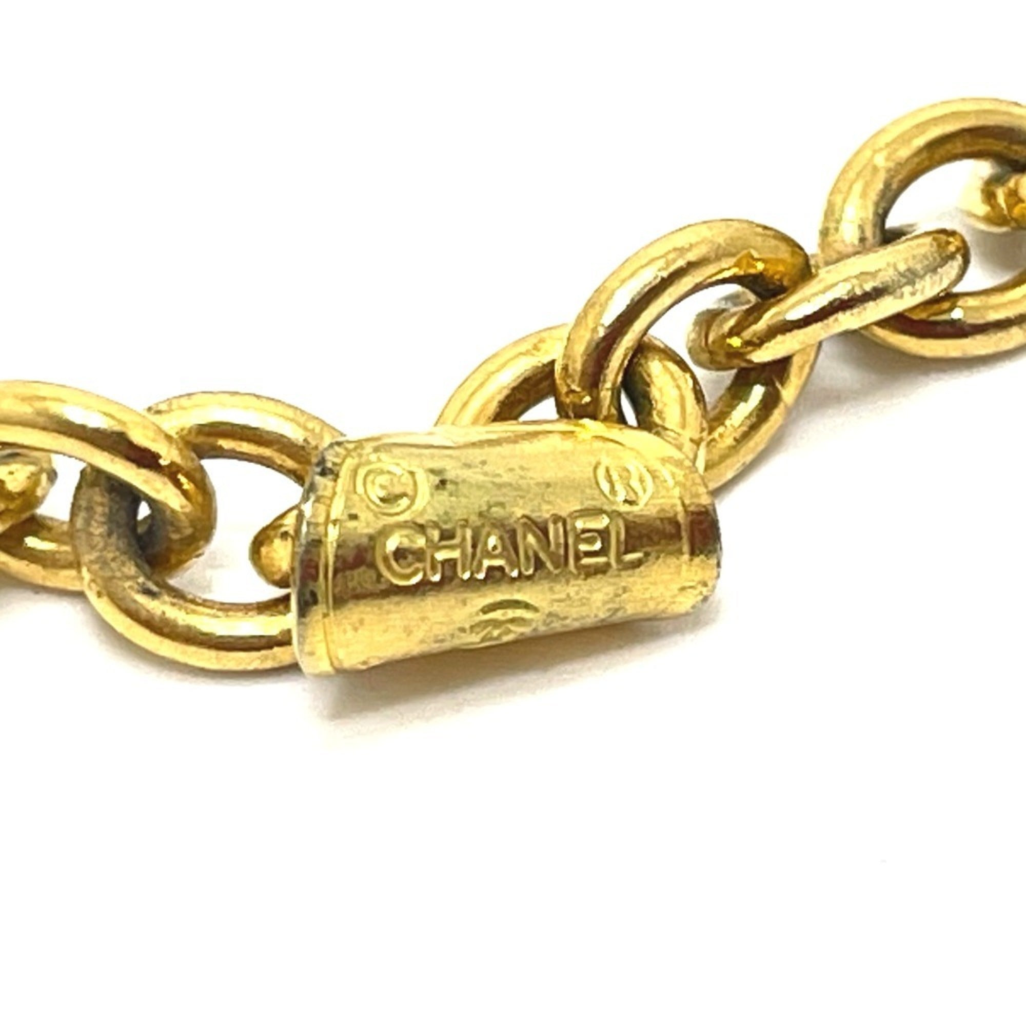 Vintage Matelasse Pendant Necklace Gold