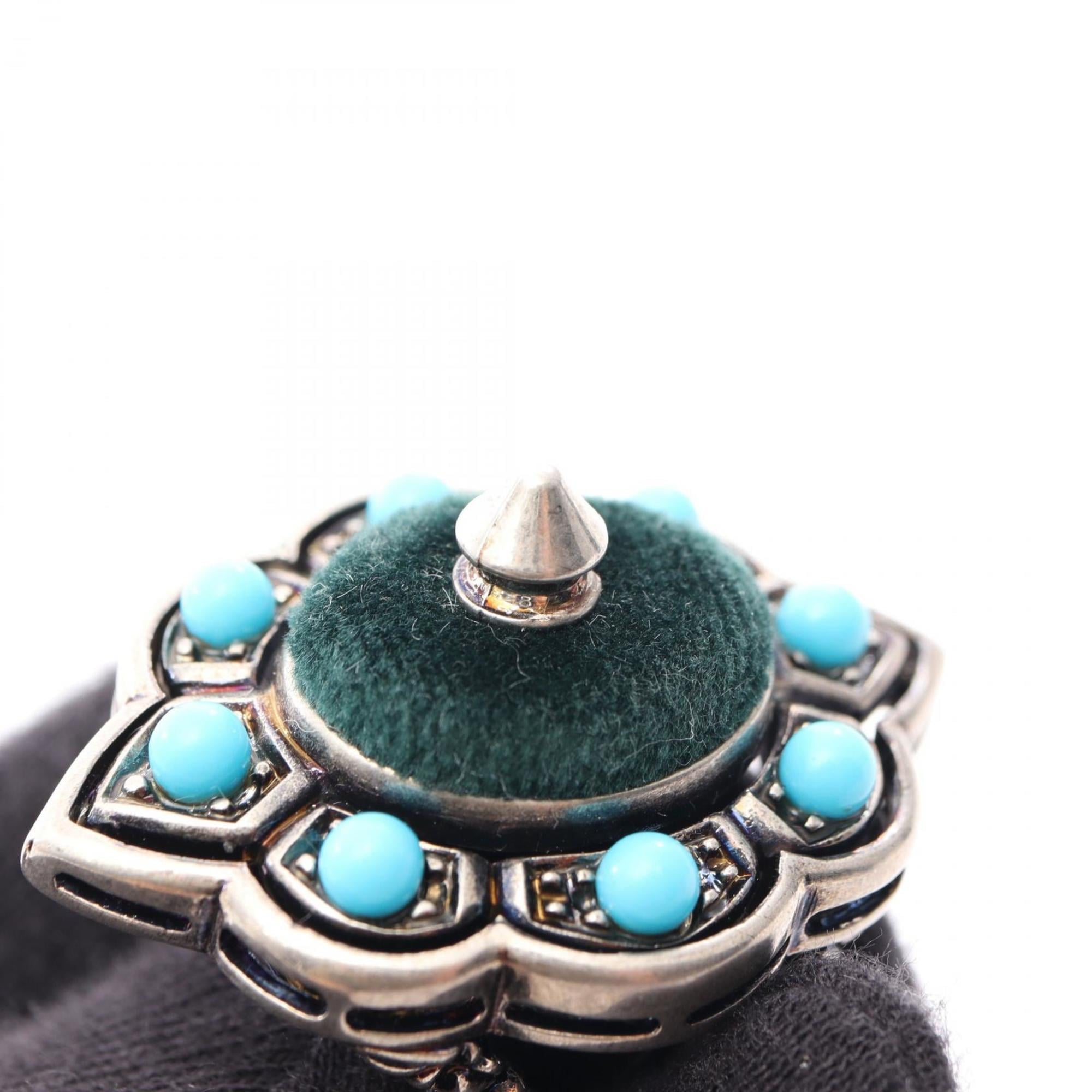 Ring Blue and Silver with Turquoise
