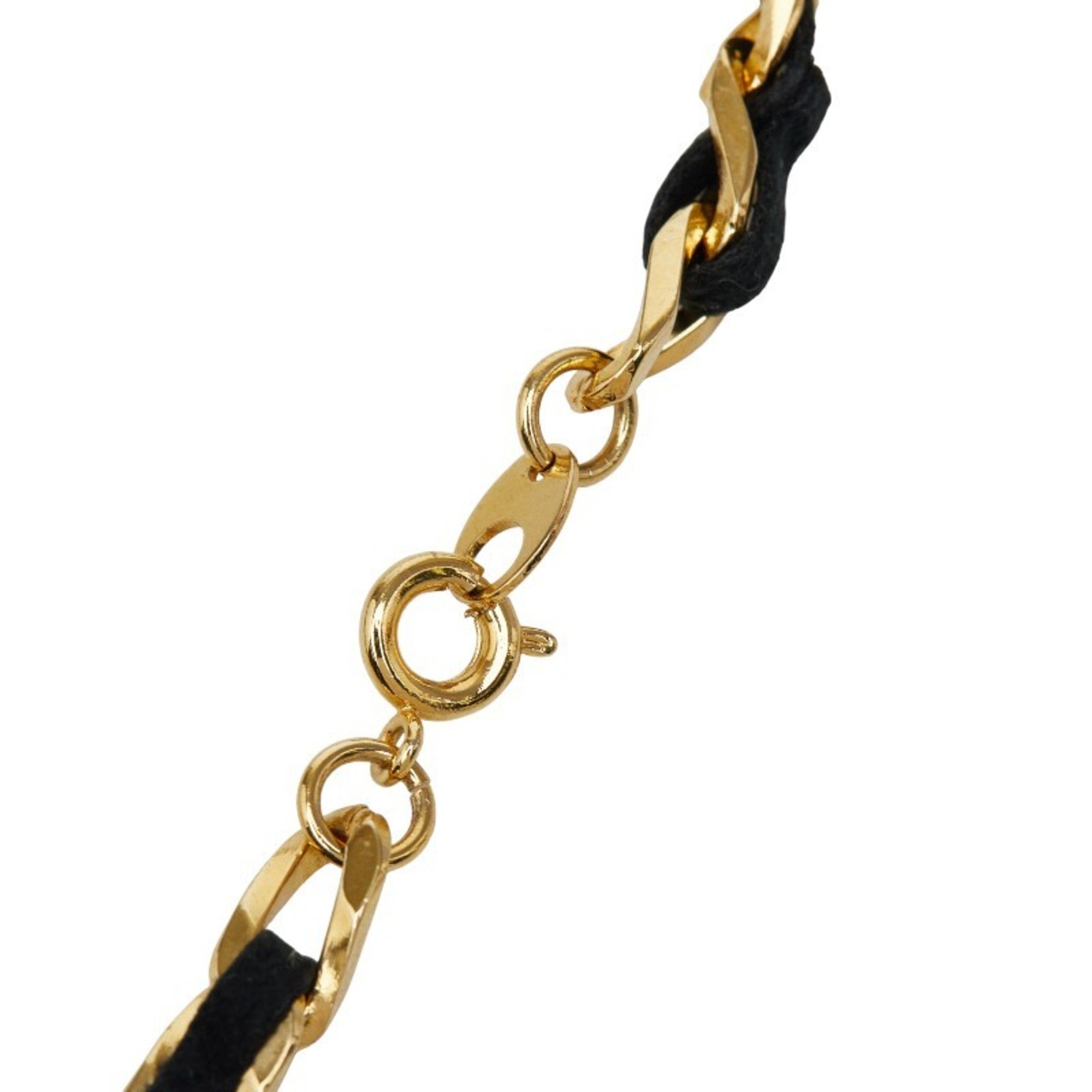 Fragrance Eau de Parfum Pendant Necklace Glass and Leather and Metal