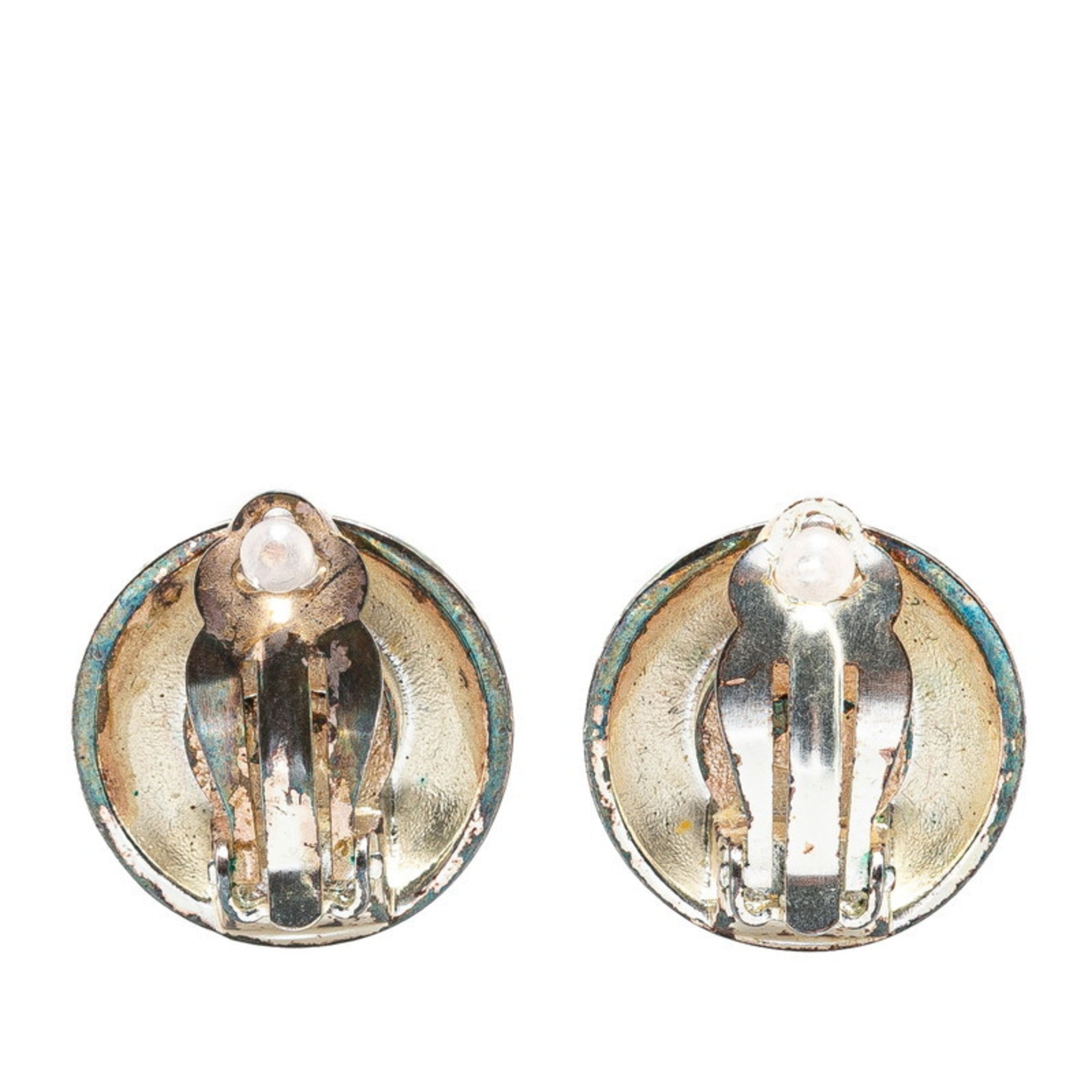 CC Logo Clip-On Earrings Gold-Tone Metal Gold-Tone Metal