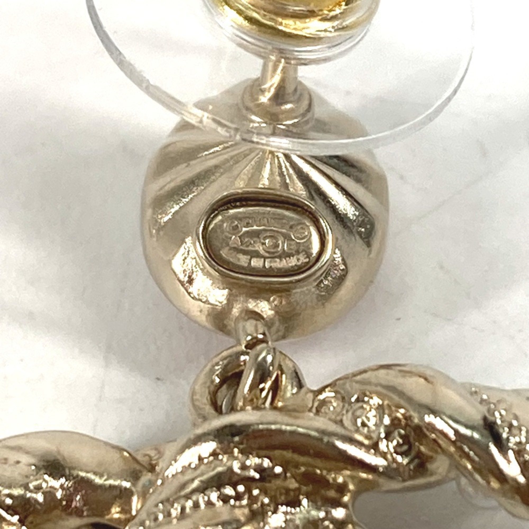 CC Logo Earrings Gold-Tone Metal Gold-Tone Metal