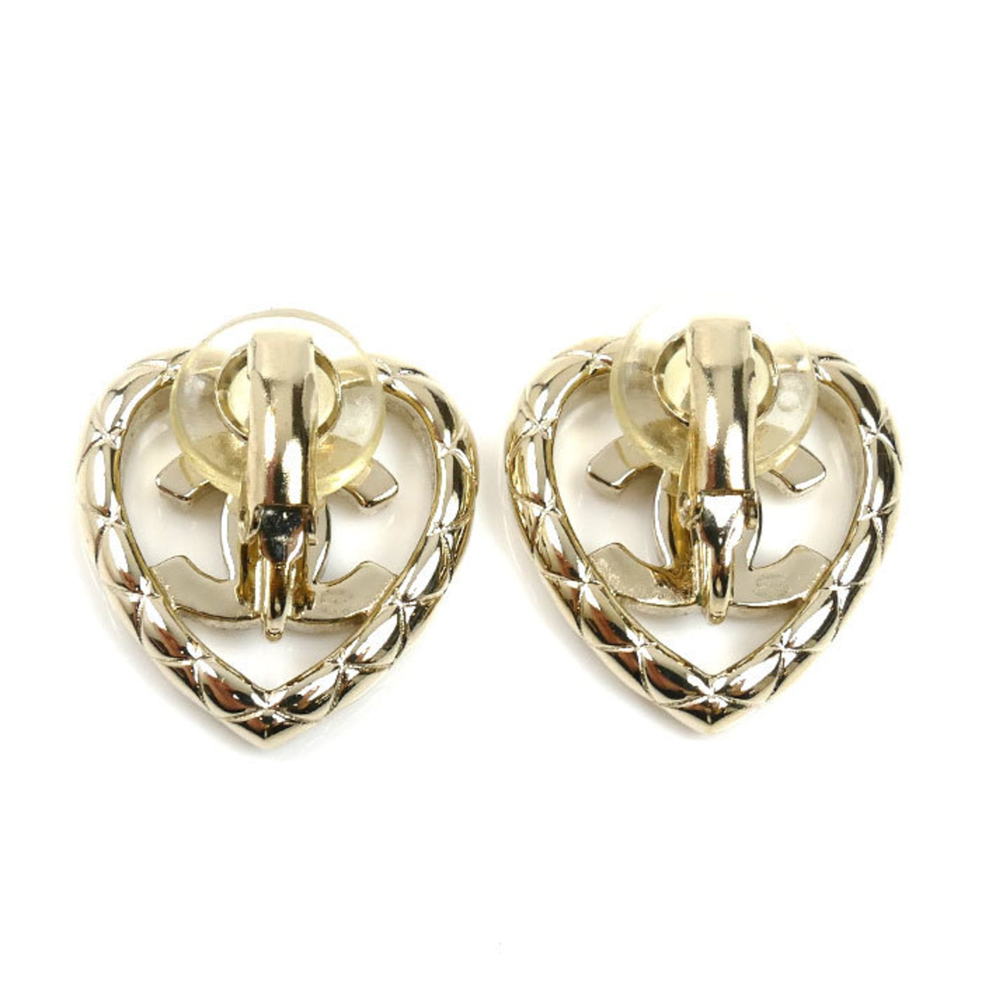 Rhinestone Clip-On Earrings Gold and Rhinestone