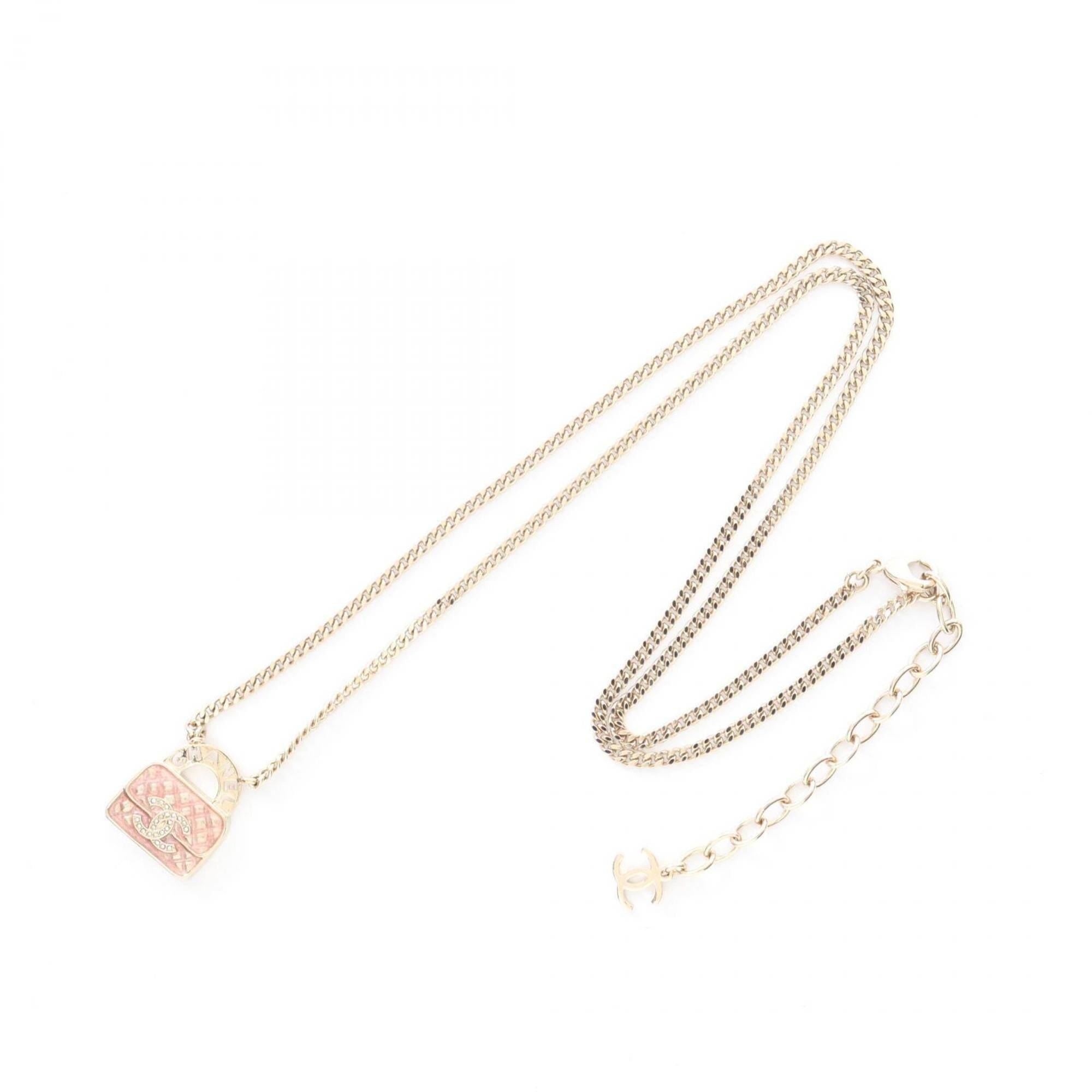 CC Logo Pendant Necklace Metal